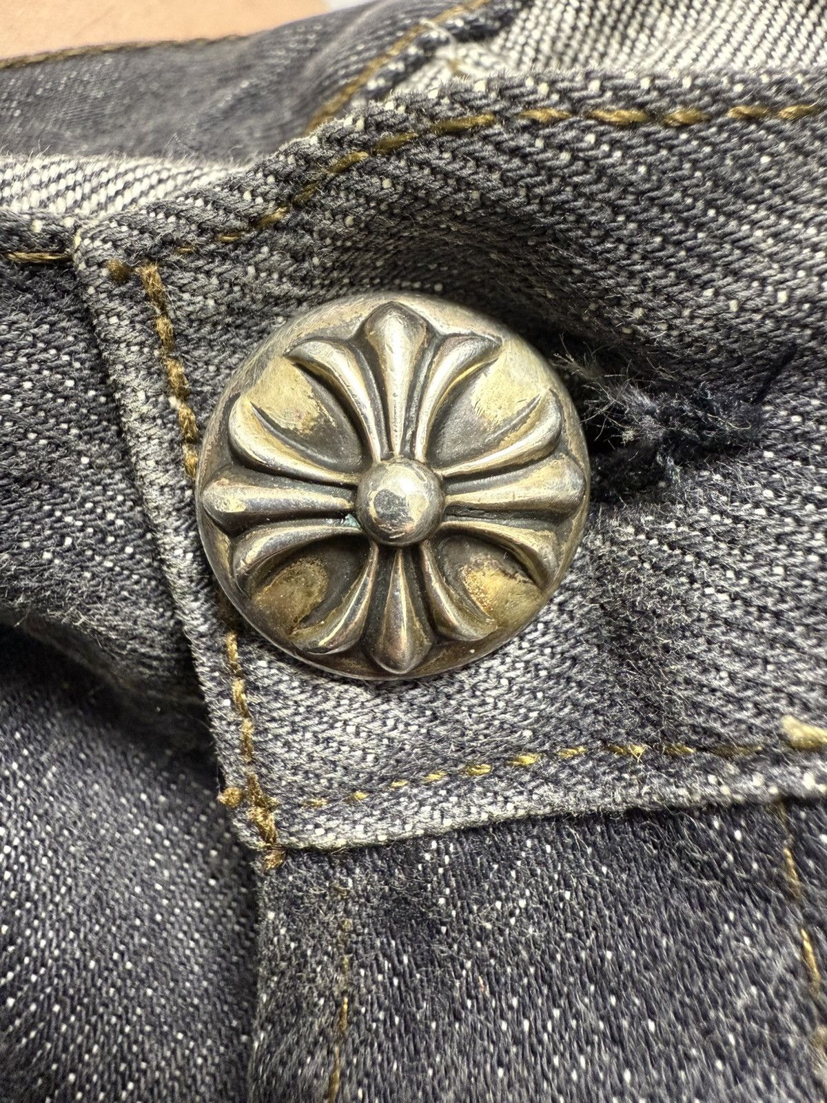 Chrome Hearts Chrome Hearts Slime Green Patched Levis 501 Sz.36 Size US 36 / EU 52 - 17 Thumbnail