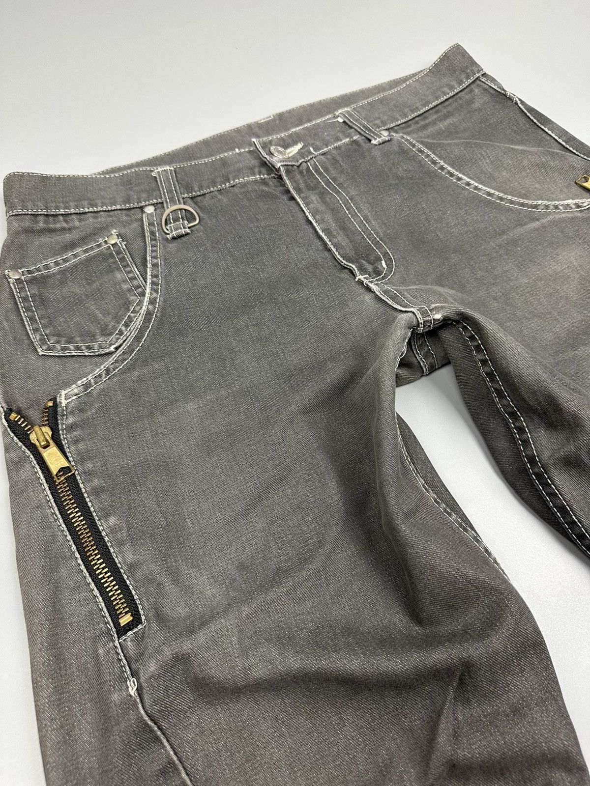 If Six Was Nine × Le Grande Bleu (L.G.B.) Japanese Unbrand Curve Leg Zipper Jeans Size US 33 - 6 Thumbnail