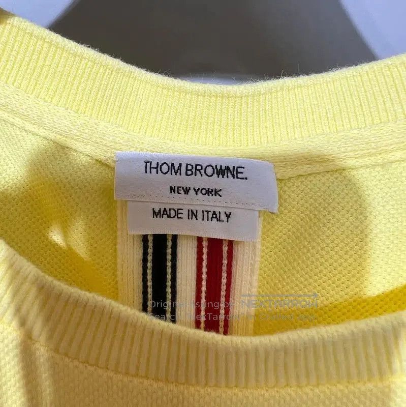 Thom Browne Thom Browne Yellow Cotton Women's T-shirt . Size S / US 4 / IT 40 - 5 Thumbnail
