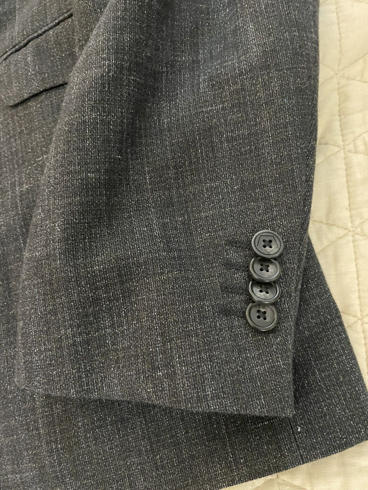 Z Zegna Wool-Cotton Notch Lapel Jacket Size 40L - 4 Thumbnail