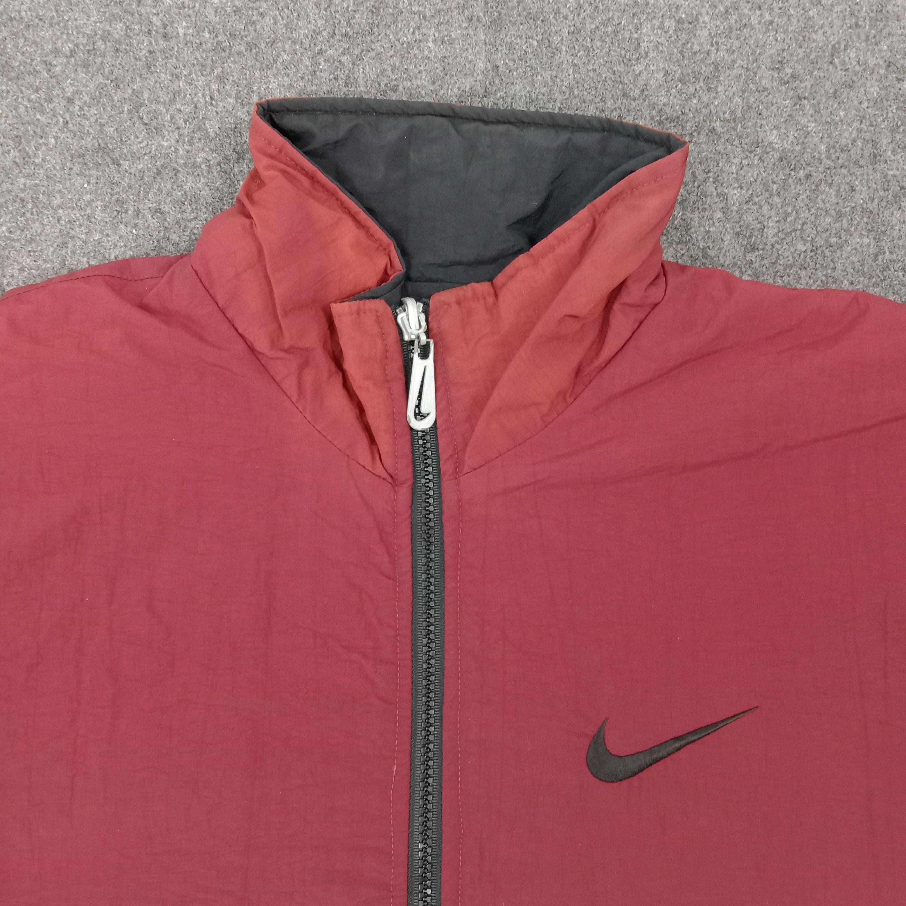 Nike Vintage 90s Nike Reversible Swoosh Jacket C268N10 Size US XL / EU 56 / 4 - 4 Thumbnail