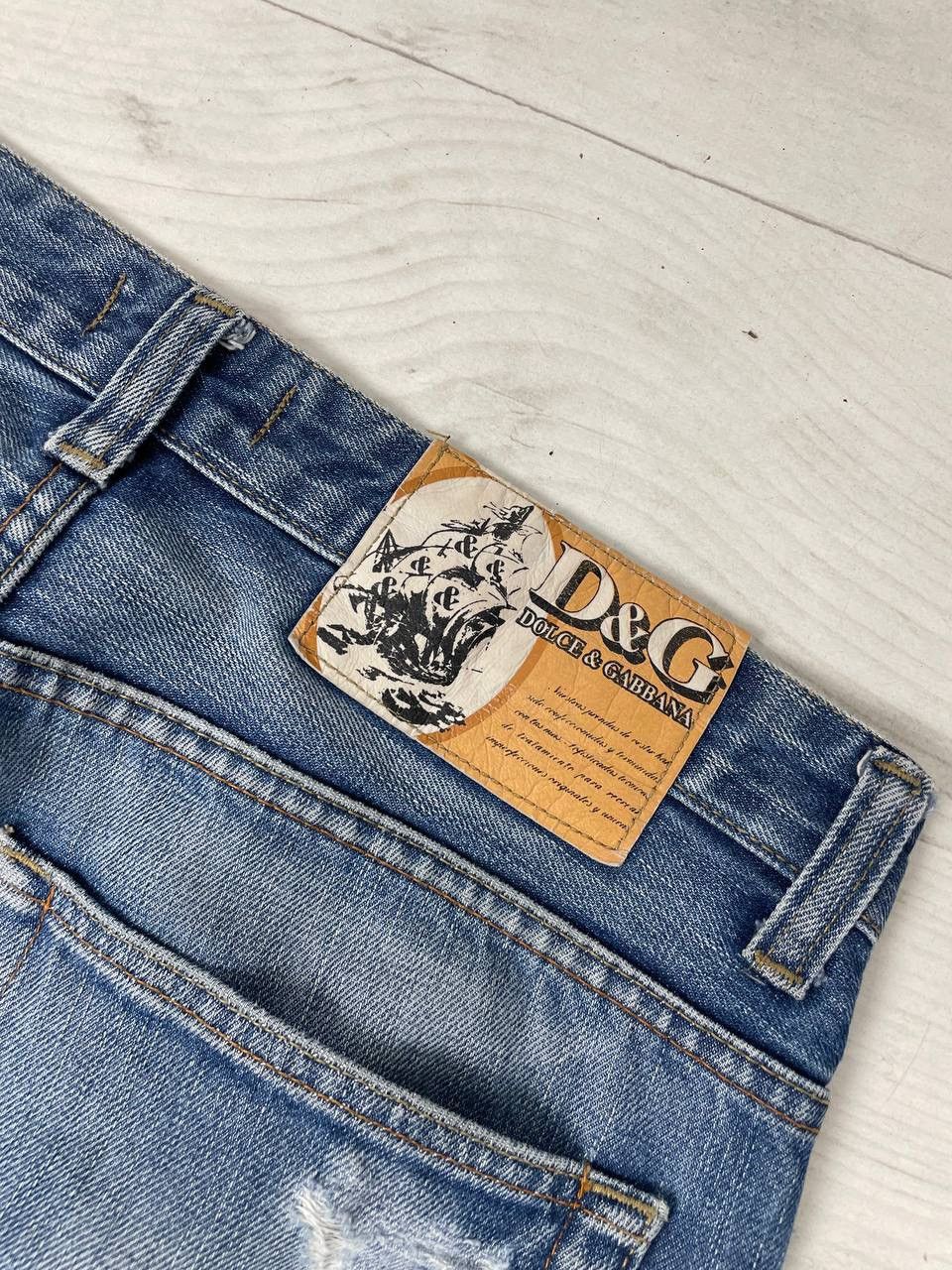 Dolce & Gabbana Vintage Dolce & Gabbana DG Denim Jeans Baggy Distressed Y2K Size US 33 - 17 Thumbnail