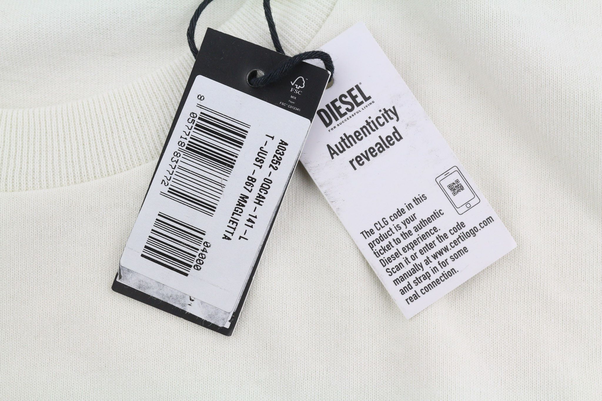 Diesel T-JUST-B67 L Short Sleeve Logo Tee 40282 Size US L / EU 52-54 / 3 - 7 Thumbnail