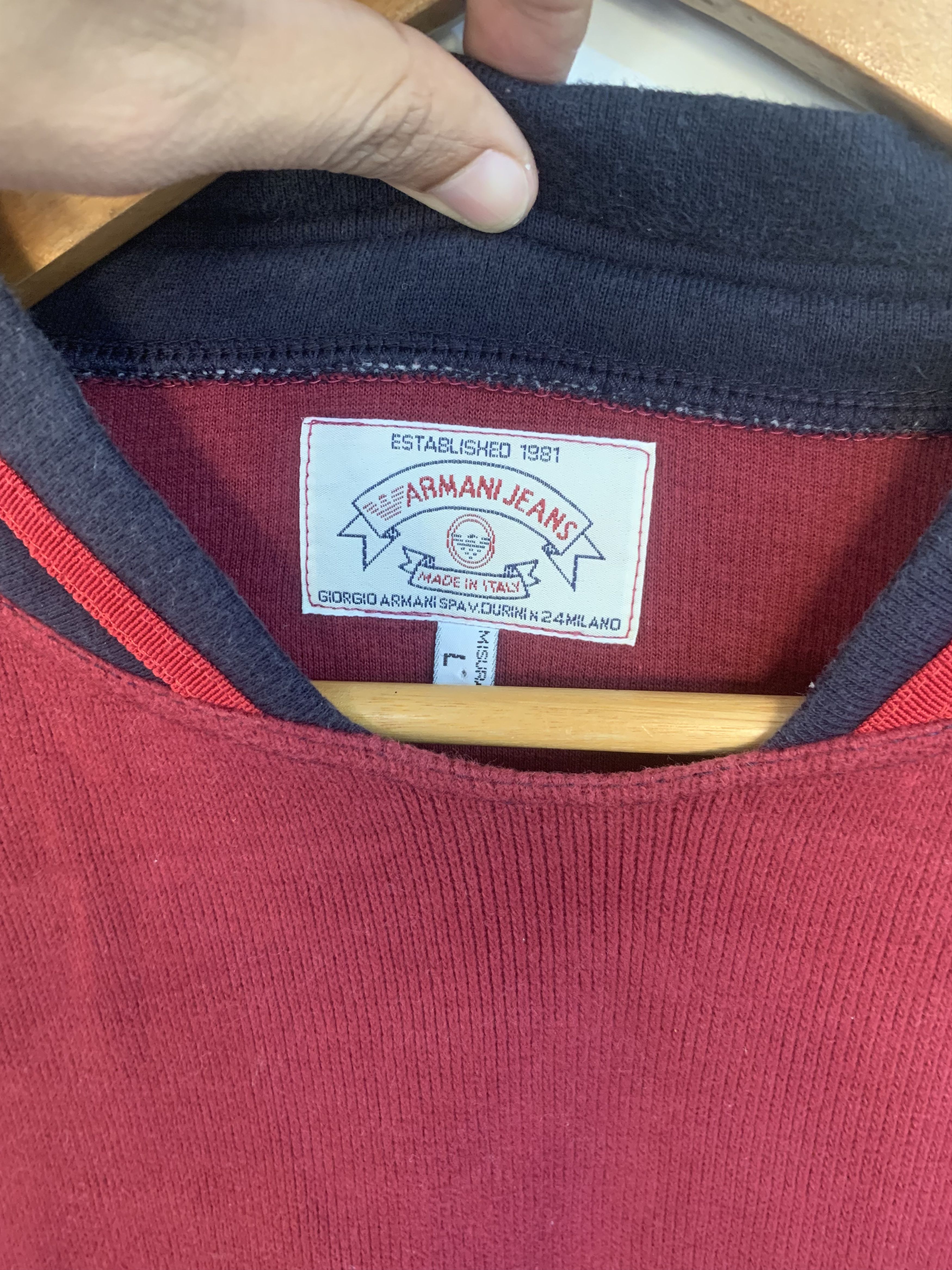 Giorgio Armani Vintage 90s Famous Brand Giorgio Armani Sweartshirt Size US M / EU 48-50 / 2 - 4 Thumbnail