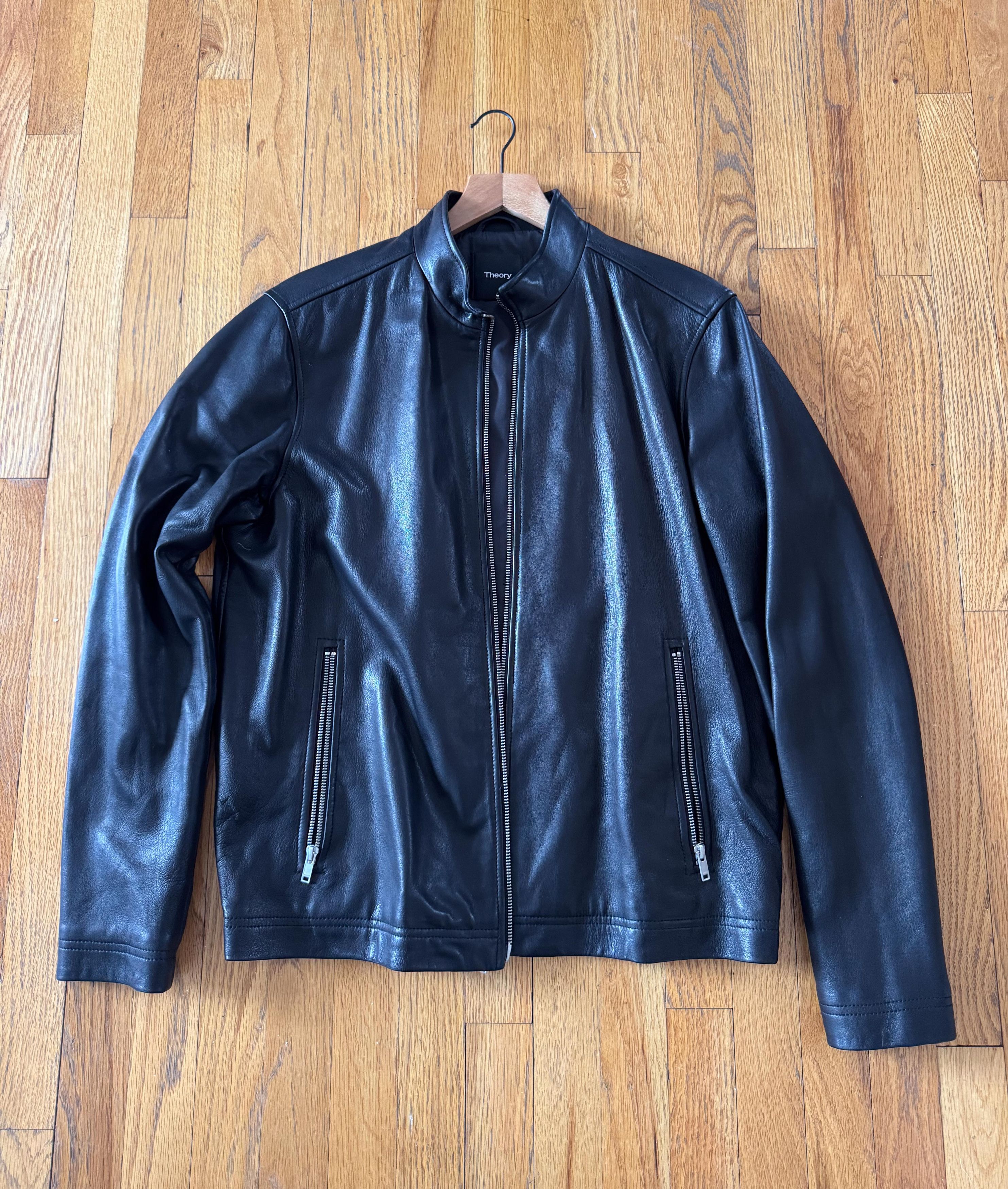 Theory Kelleher Morvek - L - Leather Jacket Size US L / EU 52-54 / 3 - 1 Thumbnail