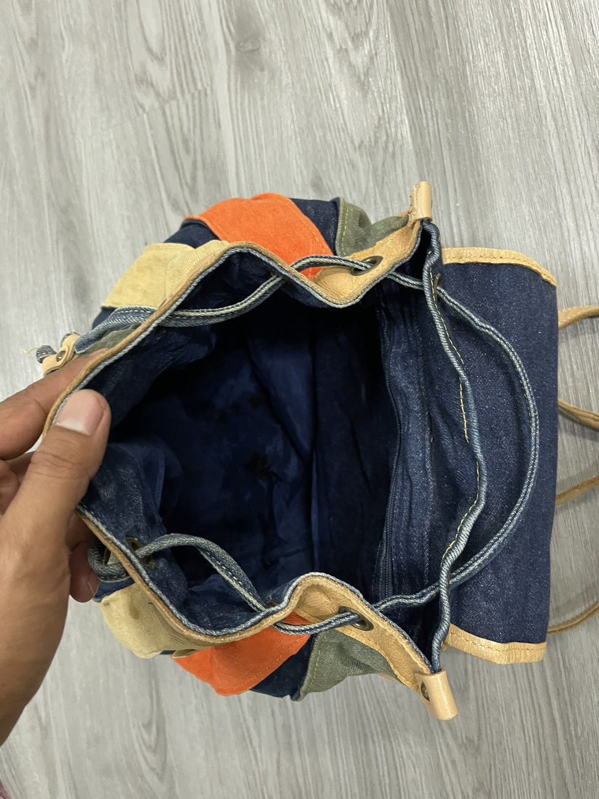 Japanese Brand × Vintage Japan denim Pumpkin Rucksack Bag Size ONE SIZE - 21 Thumbnail