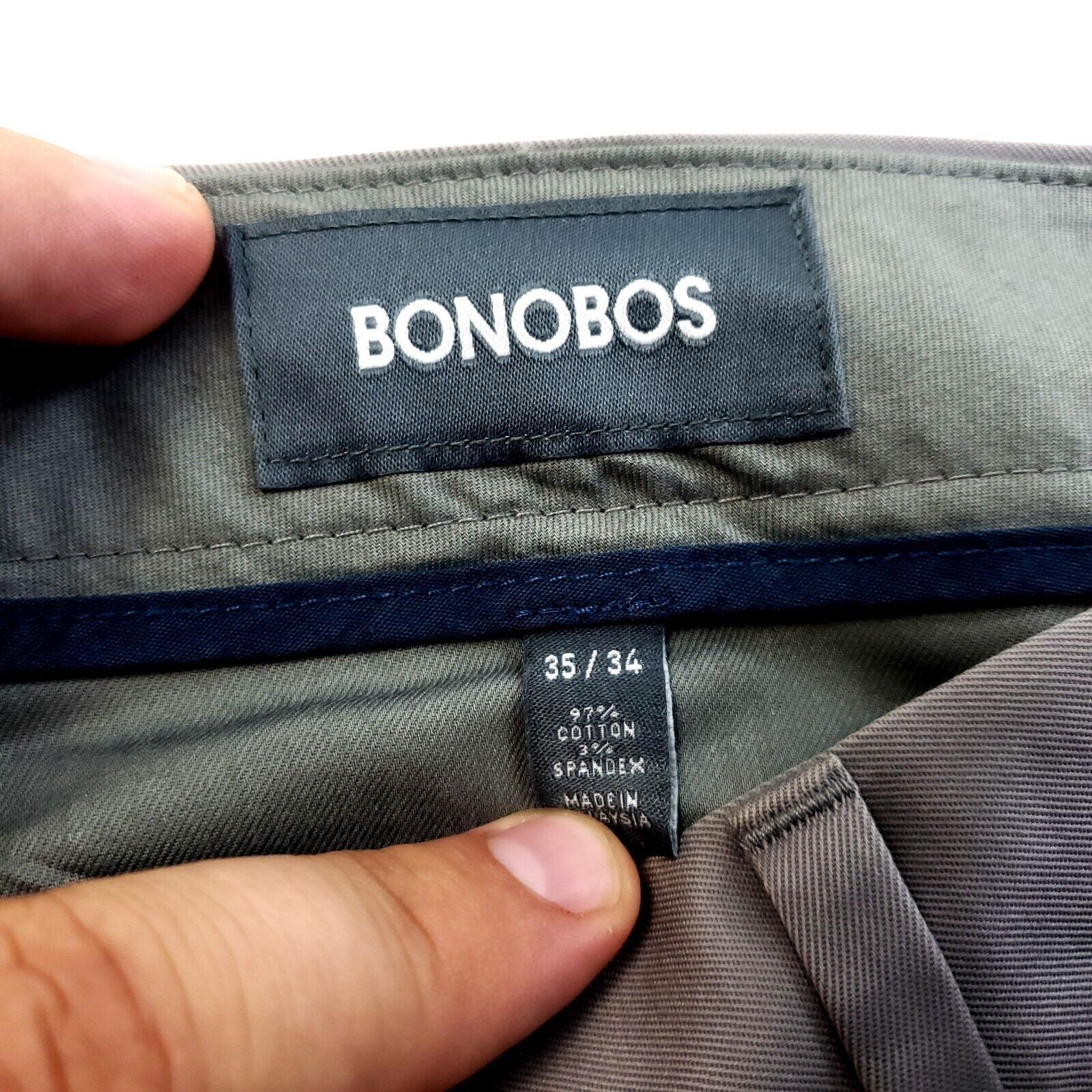 Bonobos Bonobos Friday Cotton Gray Flat Front Mid Rise Chino Pants 3 Size US 37 - 5 Thumbnail