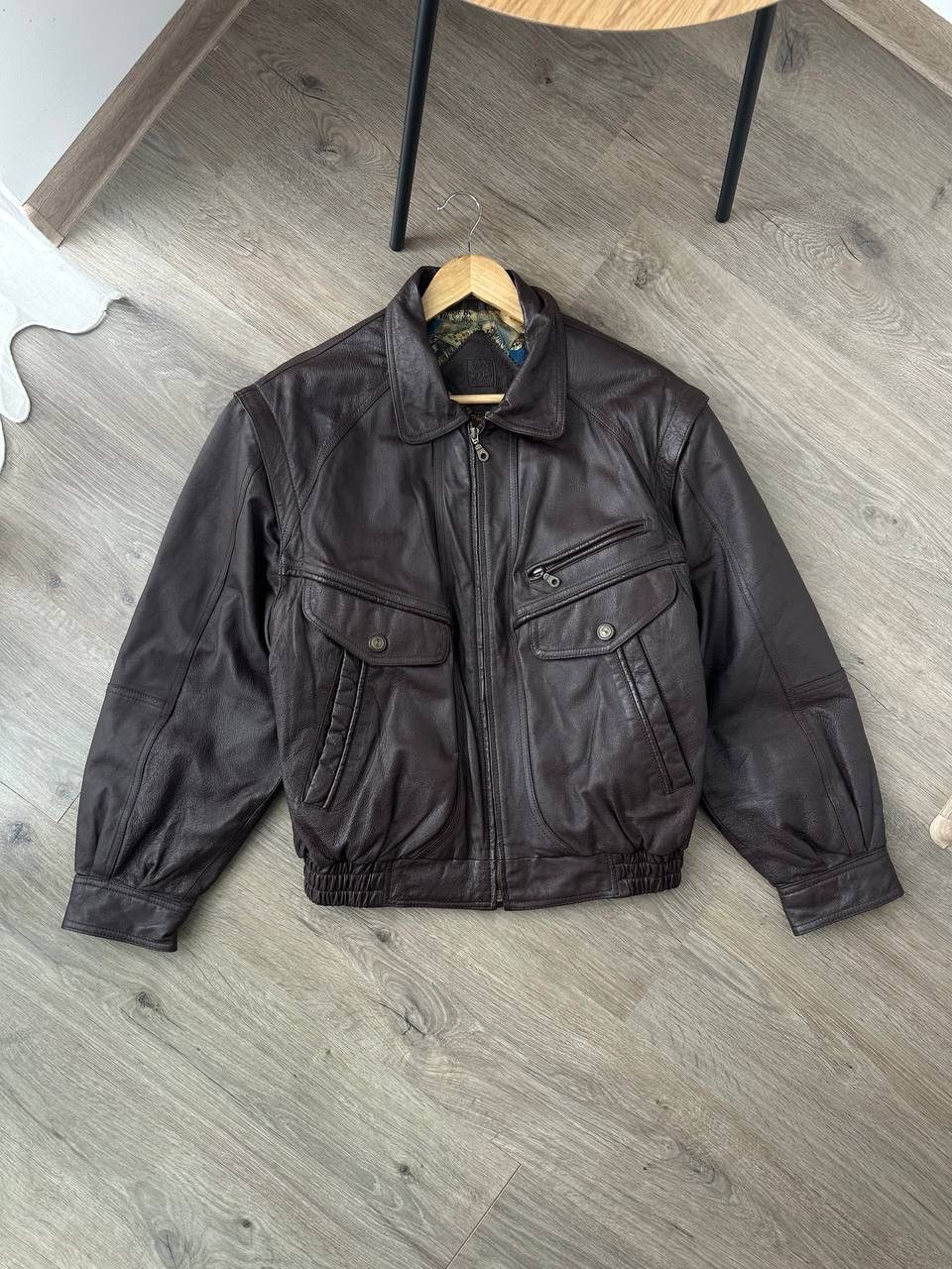 Genuine Leather × Japanese Brand × Vintage Vintage Japanese Genuine Leather Transformer Pocket Jacket Size US L / EU 52-54 / 3 - 1 Thumbnail