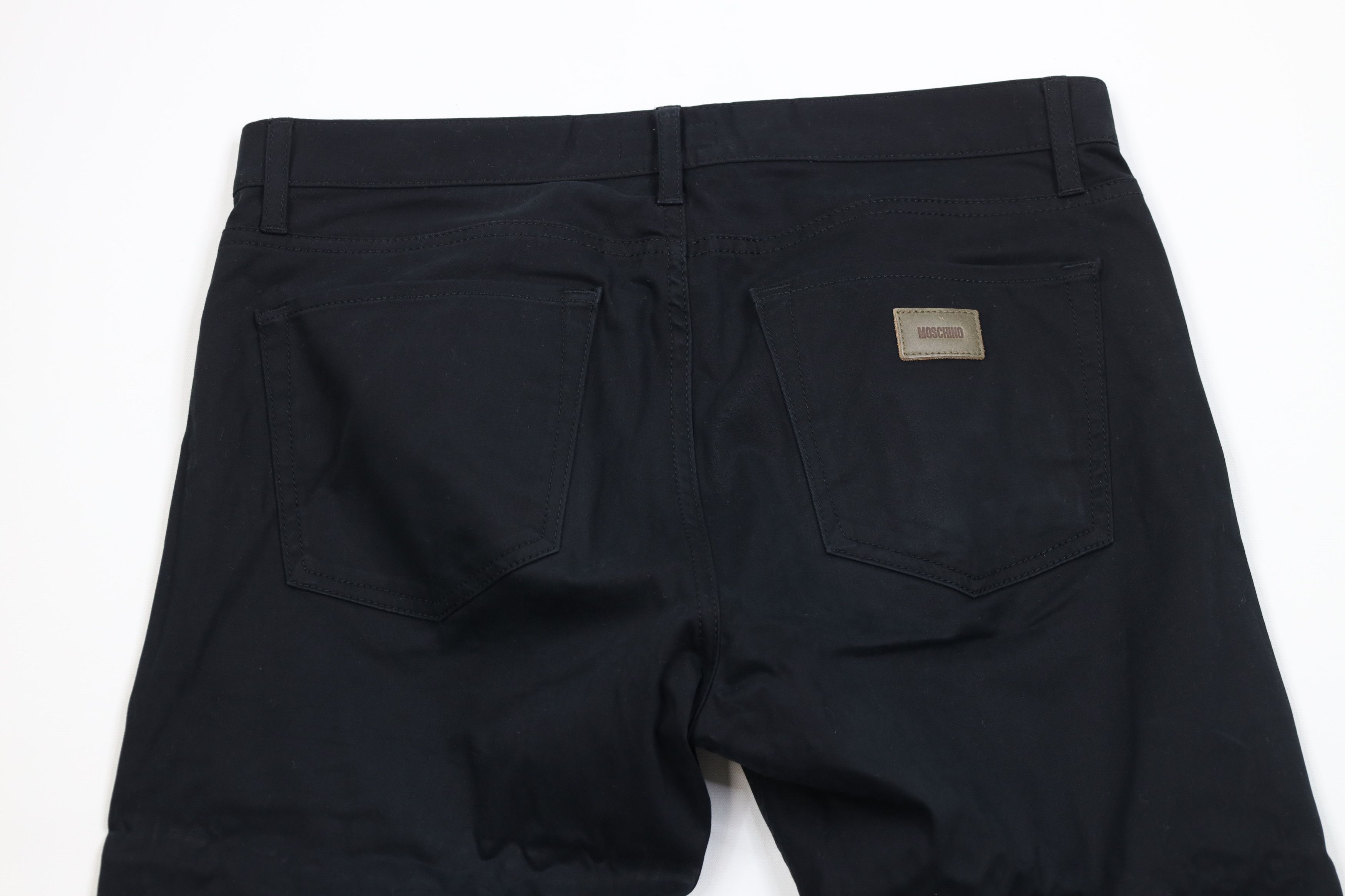 Moschino Moschino Flat Front Stretch Straight Leg Chino Pants Black Size US 32 / EU 48 - 10 Thumbnail