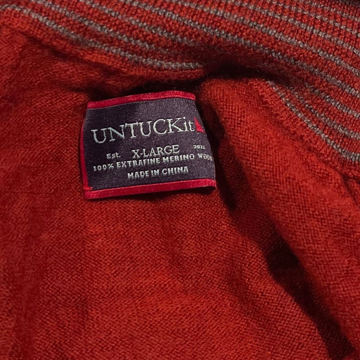 UNTUCKit UNTUCKit Merino Wool Sweater 1/4 Zip XL Quiet Luxury Golf Size US XL / EU 56 / 4 - 3 Thumbnail