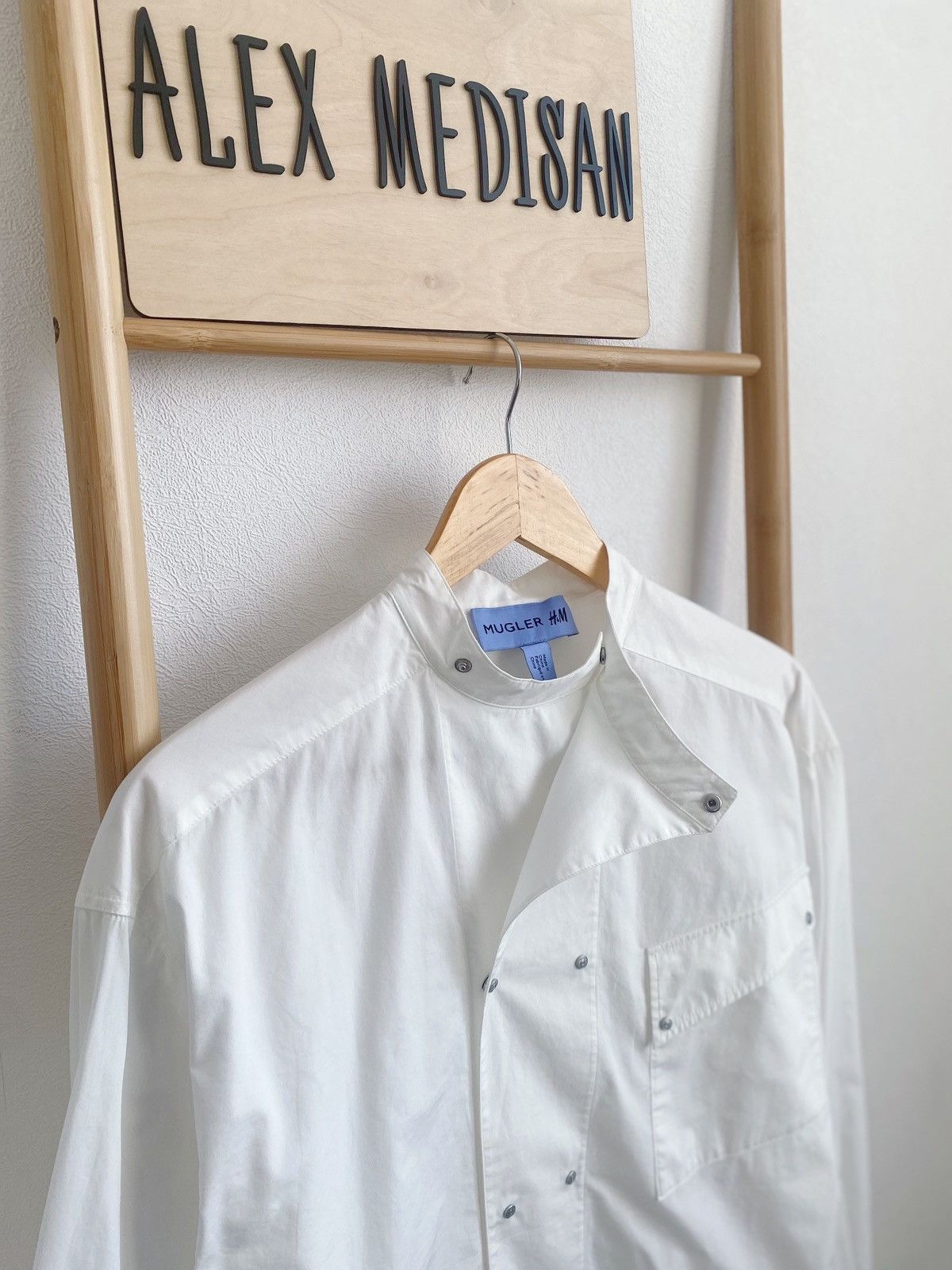 Mugler Mugler x H&M Double-breasted Poplin Shirt Size XL Size US XL / EU 56 / 4 - 9 Thumbnail