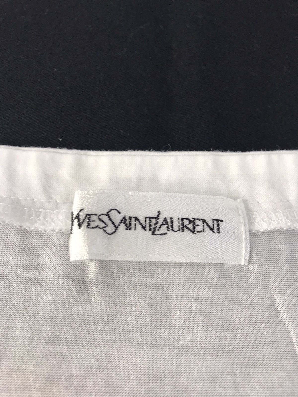 Designer 90s Yves Saint Laurent White Plain Inner Longsleeve Tee Size US M / EU 48-50 / 2 - 5 Thumbnail