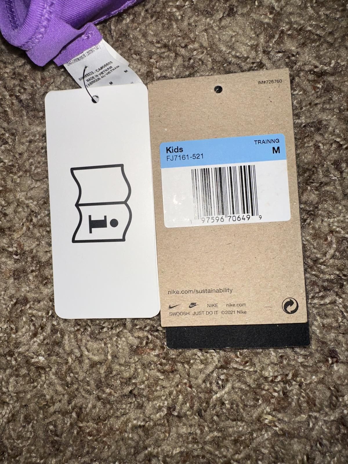 Nike Nike Swoosh Girls' Sports Bra Sample Size ONE SIZE - 6 Thumbnail