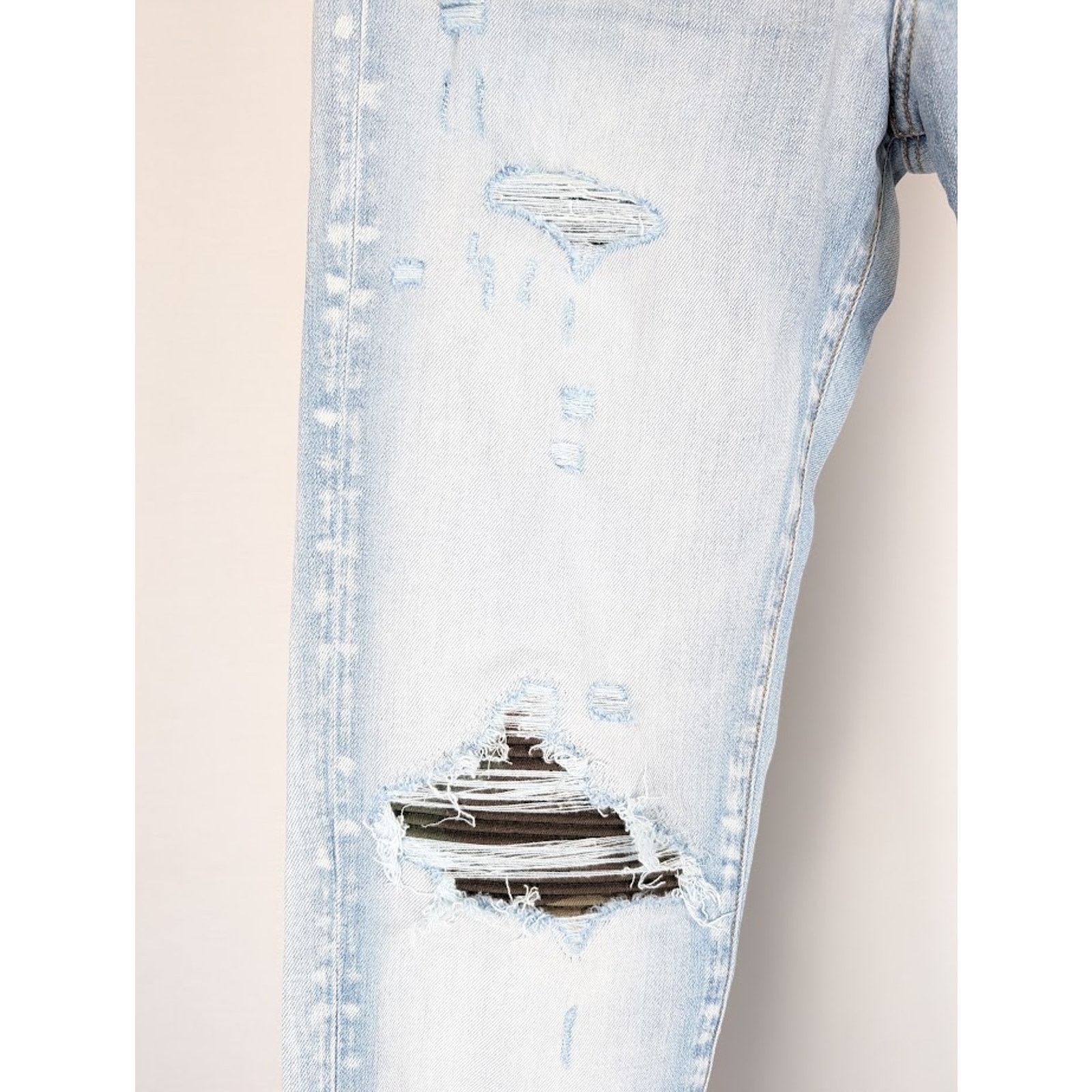 Amiri o1rshd1 MX1 Camo Jeans in Light Indigo Size US 33 - 6 Thumbnail