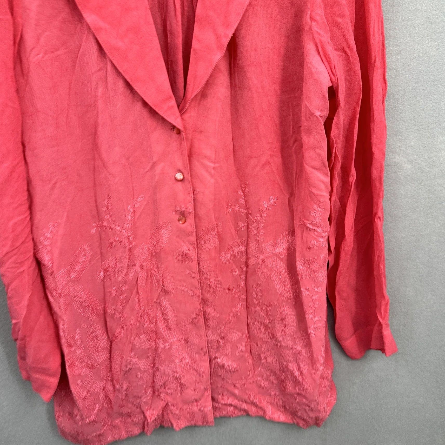 Vintage VINTAGE Dorothy Schoelen Shirt Womens L Pink 90s Vintage Boho Kimono Embroidered Y2K Platinum By Dorothy Schoelen Artsy Jacket Quiet Luxury Size L / US 10 / IT 46 - 4 Thumbnail