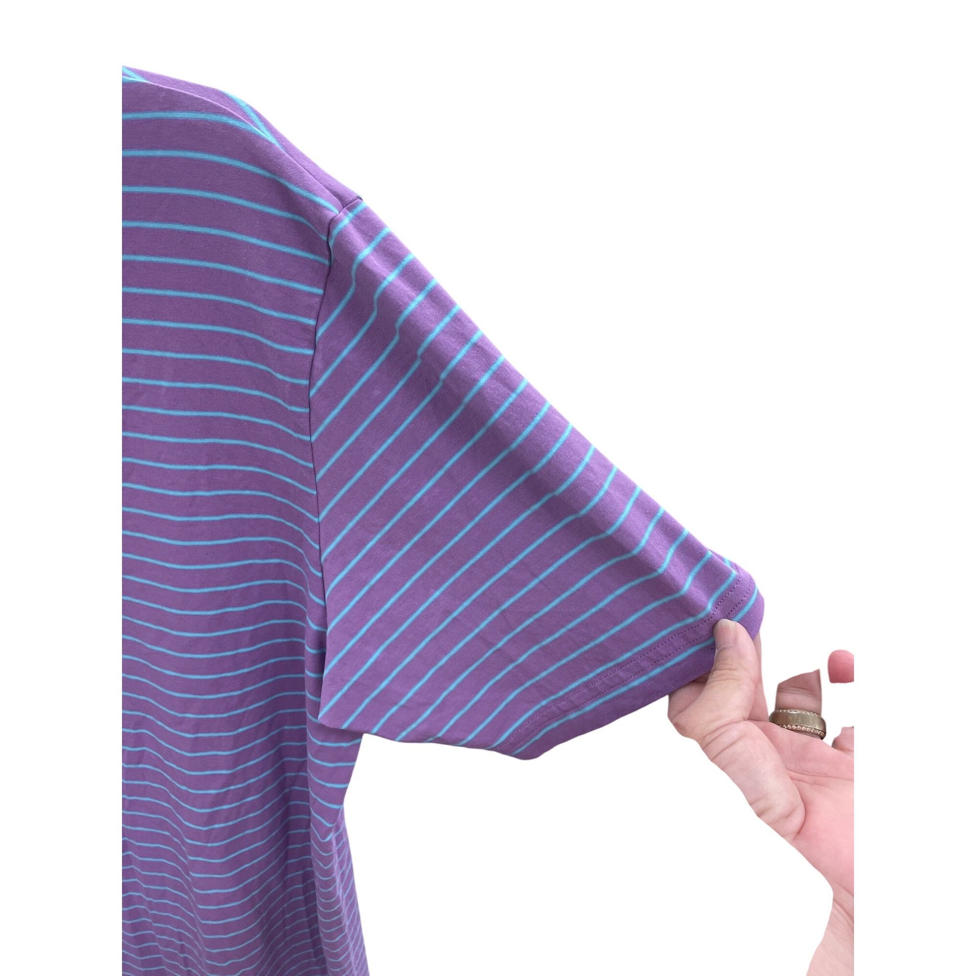 Peter Millar Peter Millar Mens Purple Green Striped Polo Golf Shirt XL SK Size US XL / EU 56 / 4 - 7 Thumbnail