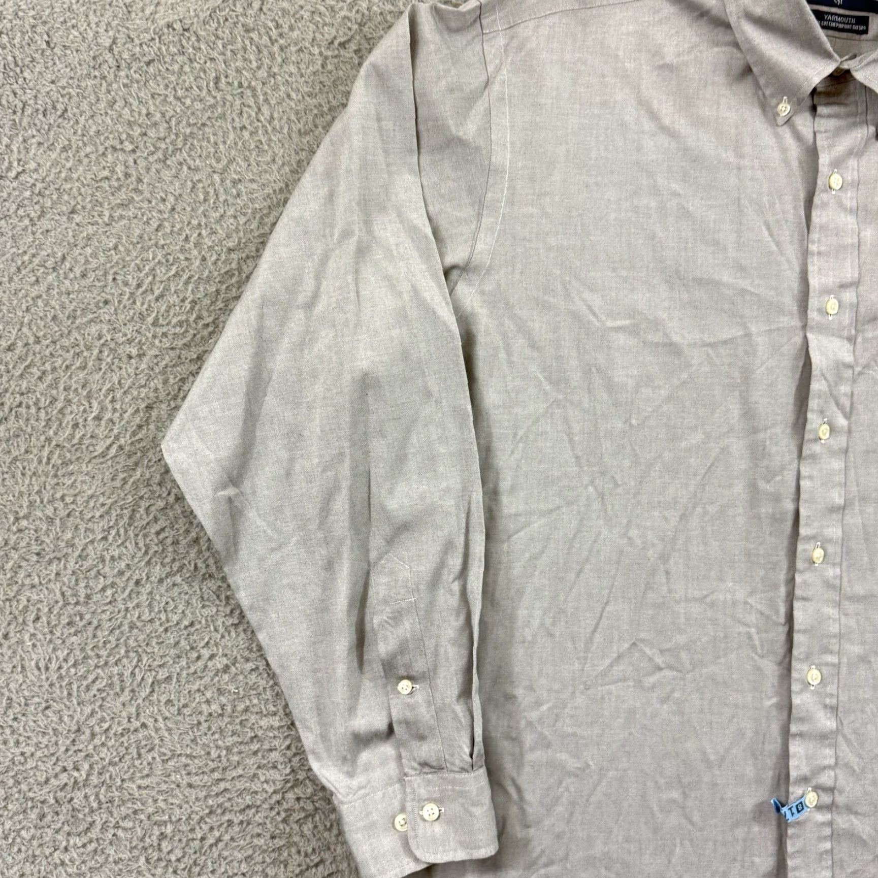 Polo Ralph Lauren VINTAGE Polo Ralph Lauren Shirt Men XL Gray Yarmouth Button Up Long Sleeve Oxford Preppy Size US XL / EU 56 / 4 - 4 Thumbnail