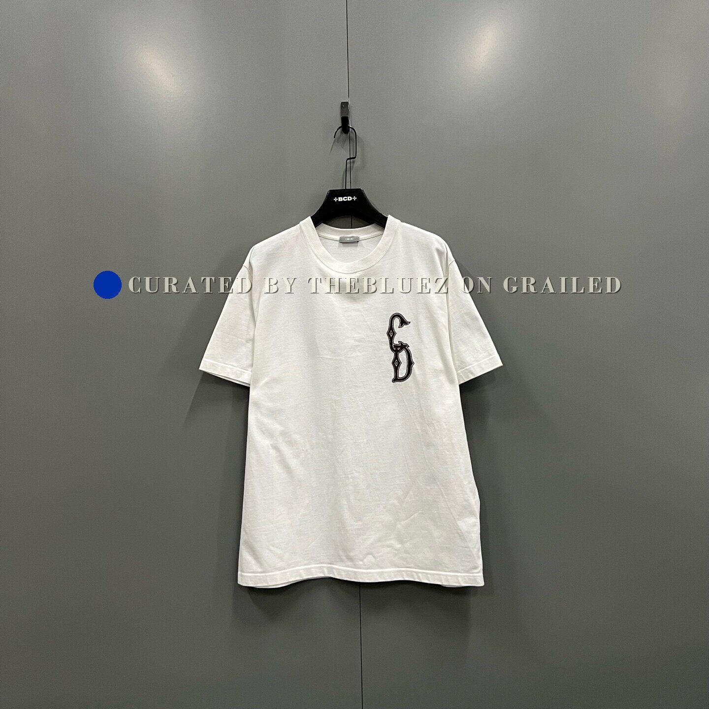 Dior Dior Shawn Stussy White Green Double Layer T-Shirt XLarge XL 
