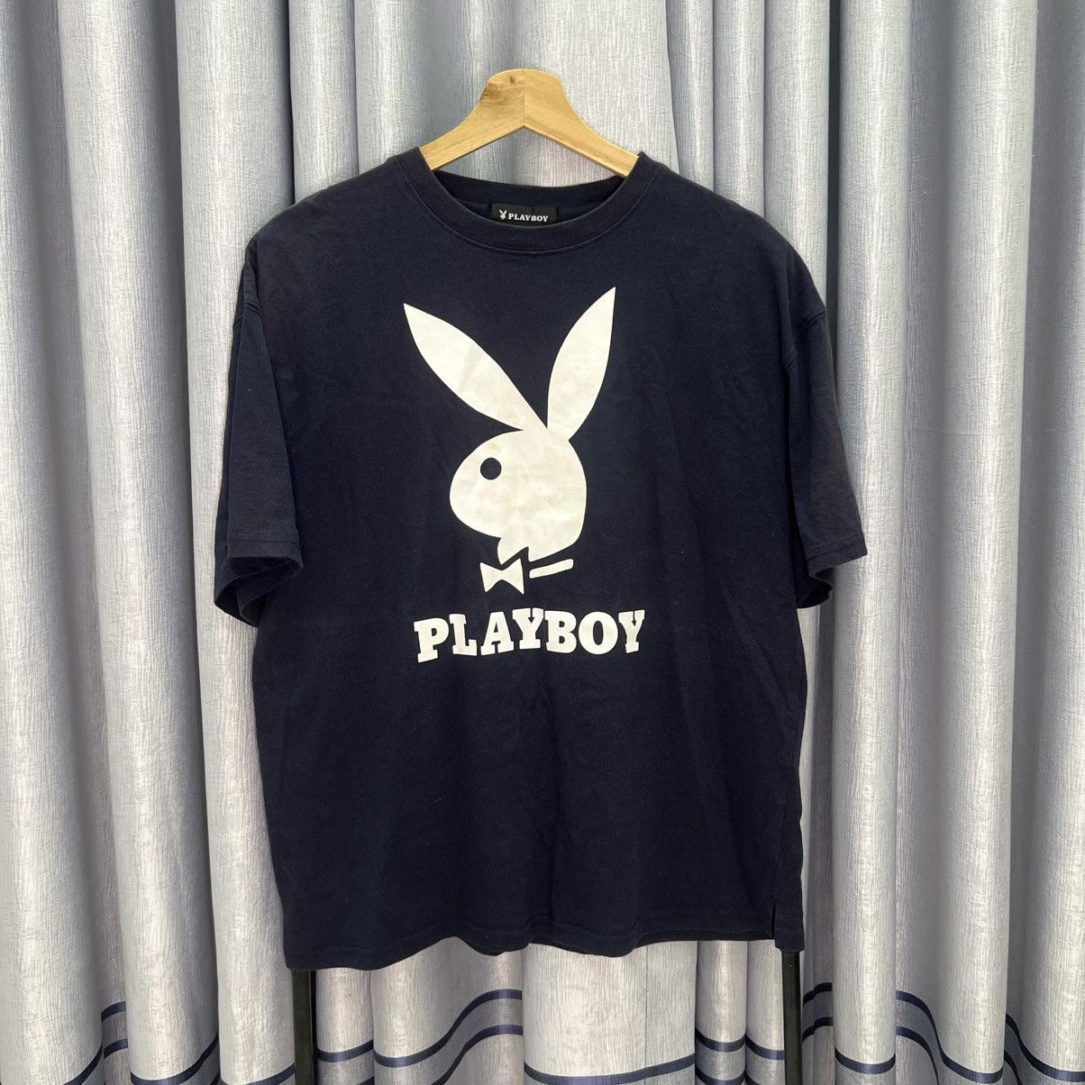 Playboy Faded Vintage Playboy Big Logo Tshirt Baggy Tee Size US L / EU 52-54 / 3 - 3 Thumbnail