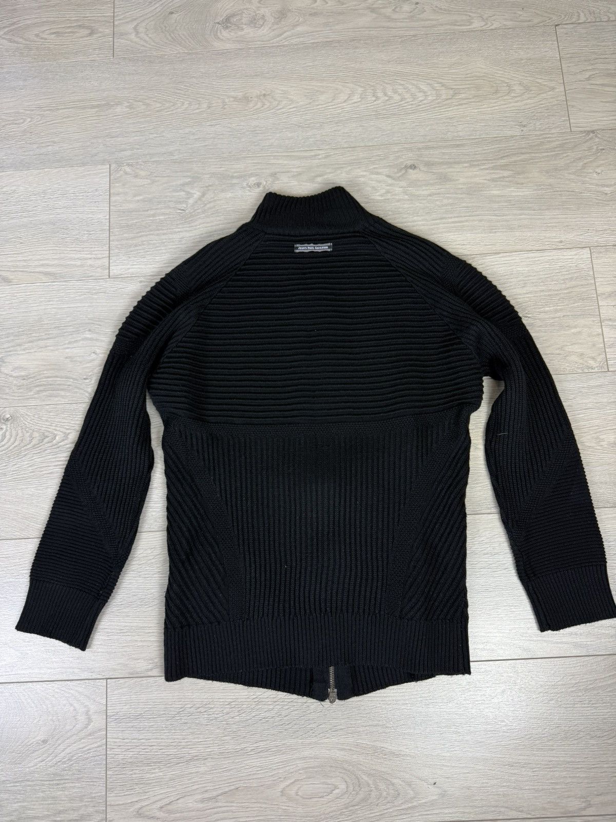 Jean Paul Gaultier Jean Paul Gaultier Ribbed Vintage Full Zip Knit Sweater Size US XL / EU 56 / 4 - 7 Thumbnail