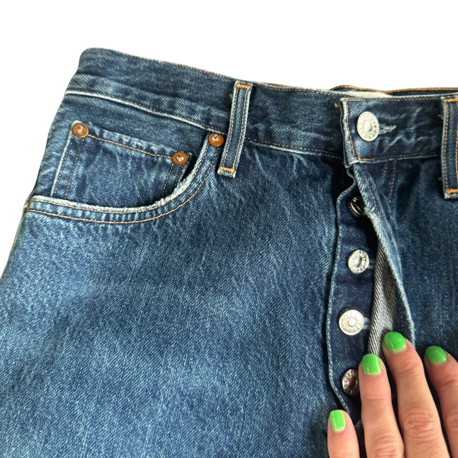 Agolde AGOLDE Jamie High Rise Classic Jeans Raw Hem Size 25" / US 0 / IT 36 - 7 Thumbnail