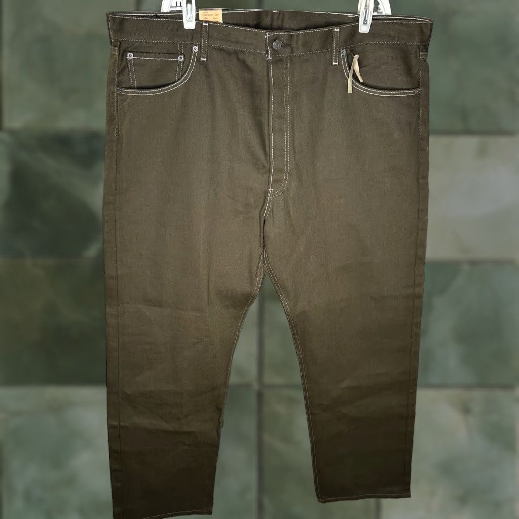VINTAGE Levi’s 501XX Jeans Denim Straight 44x32 Men Green 501 501 Series Regular