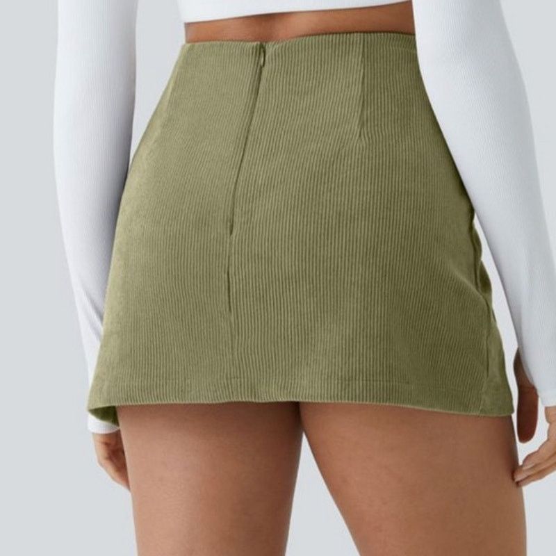 Other Halara AuraCord HighRise Corduroy Mini Skirt Boa Green M NWT Size 29" - 7 Thumbnail