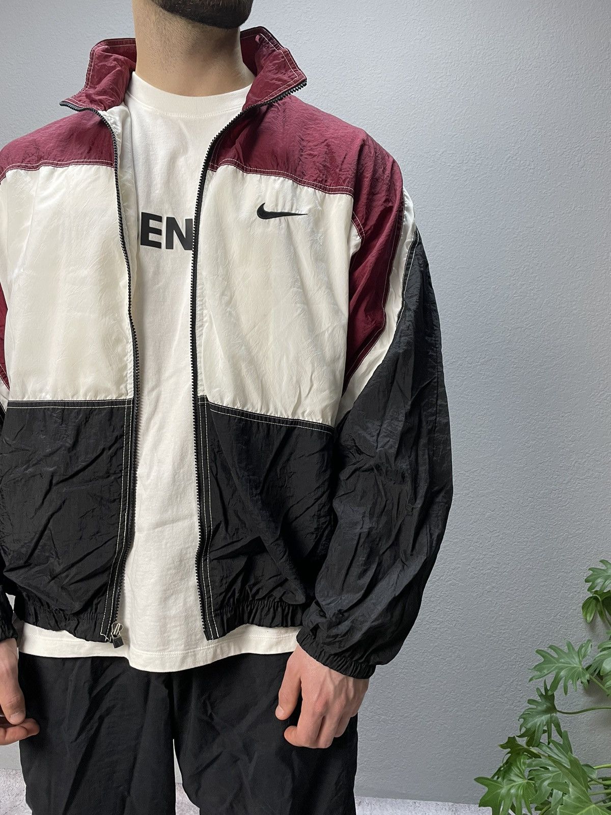 NIKE nylon jacket × pants set up！ Rare Nike Slayer Track Suit Jacket Pants Black Nylon Shiny