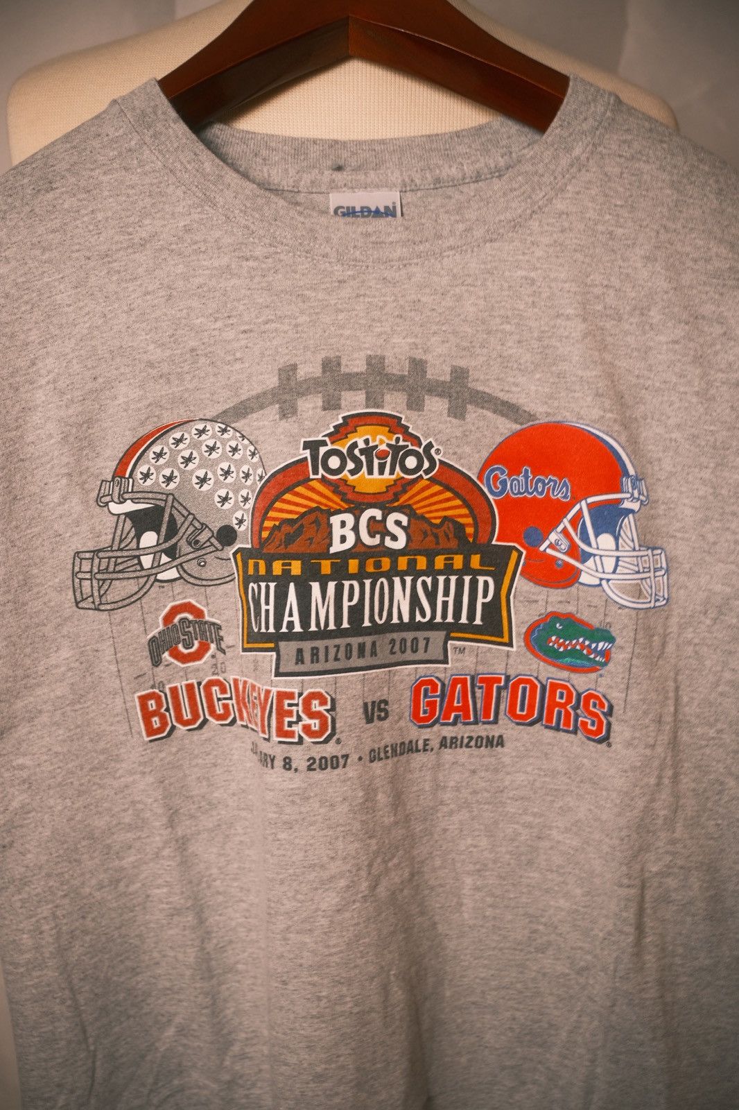 Gildan 2007 BCS National Championship Ohio State vs Florida T-Shirt Size US L / EU 52-54 / 3 - 2 Thumbnail