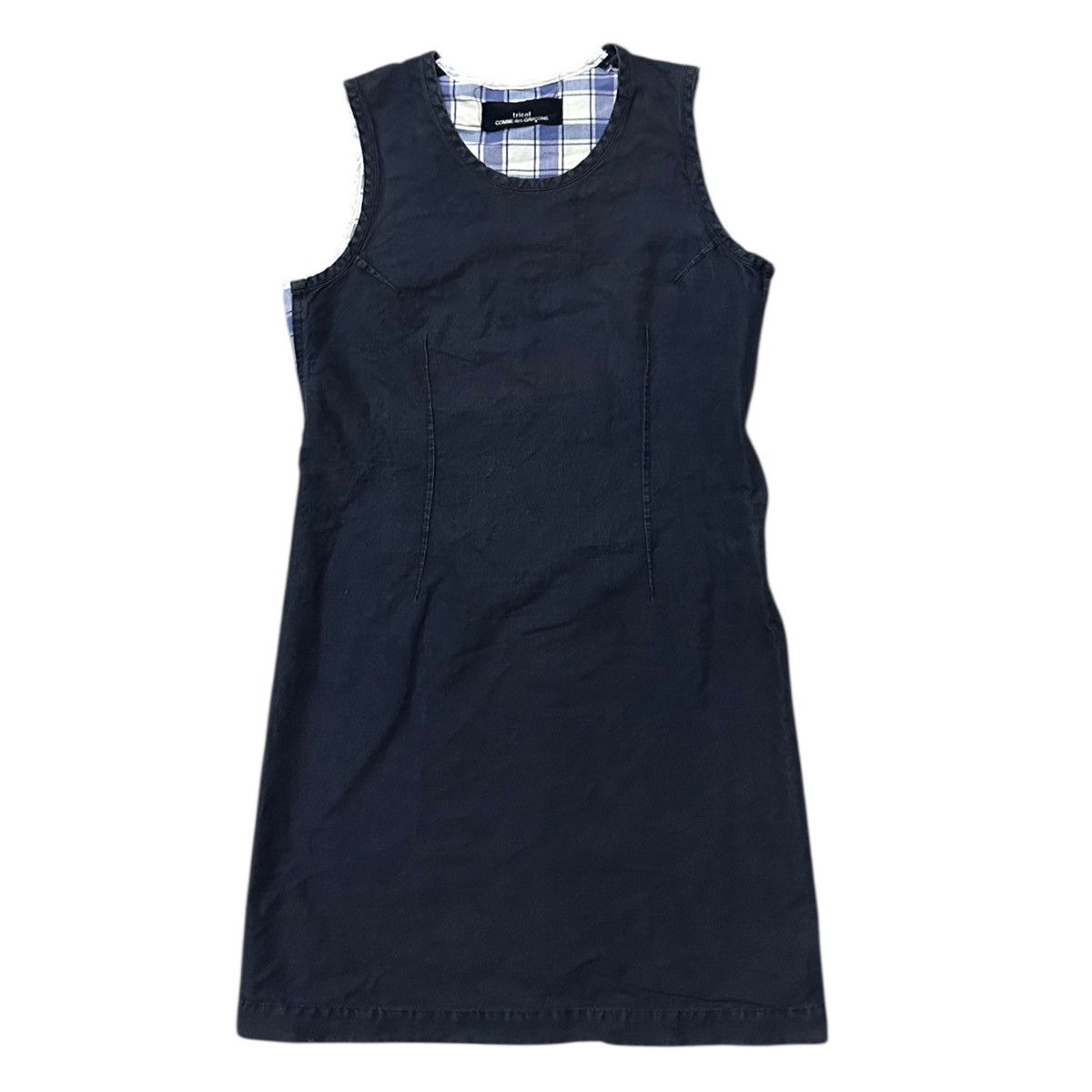 Tricot Comme des Garcons Vintage Comme des Garçons Tricot sleeveless navy blue dress Size M / US 6-8 / IT 42-44 - 8 Thumbnail