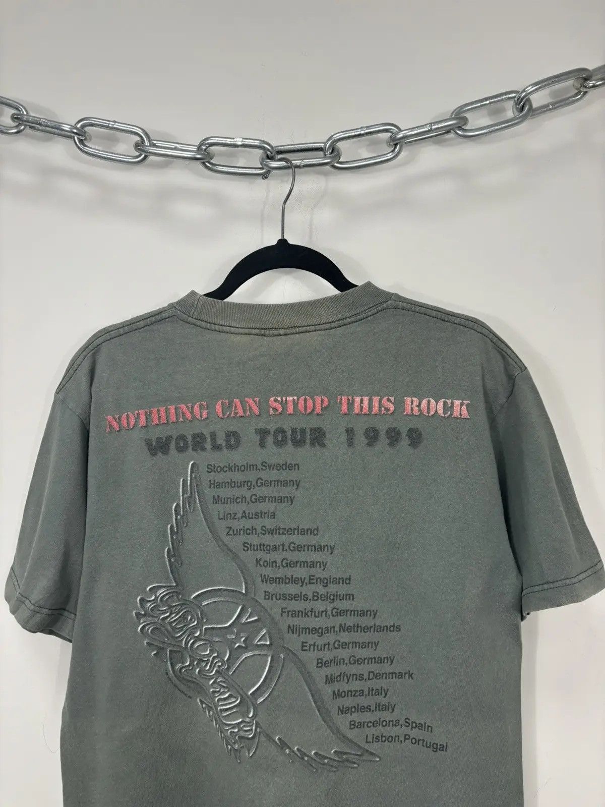 Band Tees × Vintage Vintage Aerosmith 1999 Big Logo Very Rare Rock Tour Tee Size US M / EU 48-50 / 2 - 8 Thumbnail