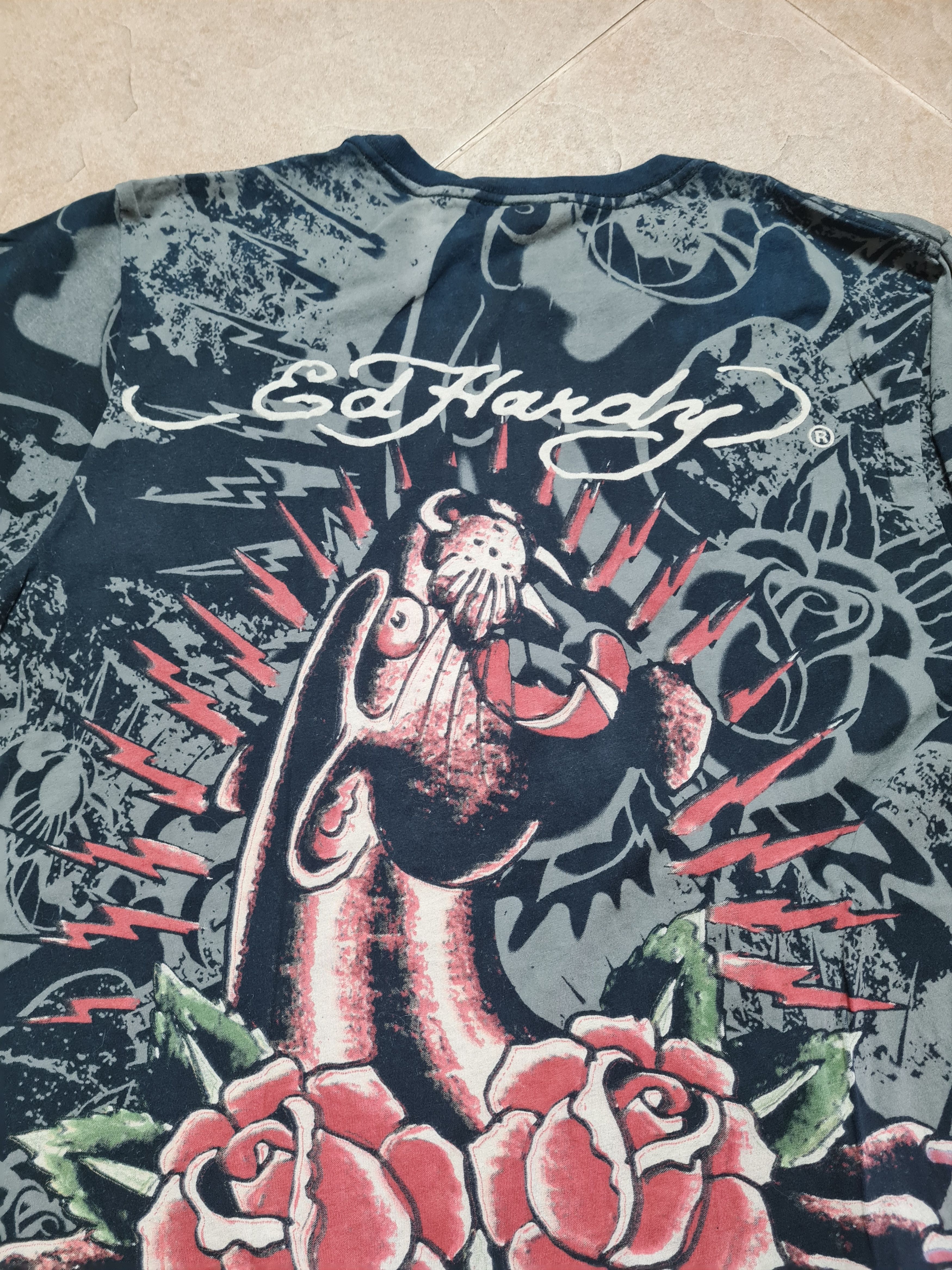 Ed Hardy Ed Hardy Snake Skull Graphic Christian Audigier Tattoo Y2K Size US XL / EU 56 / 4 - 11 Thumbnail