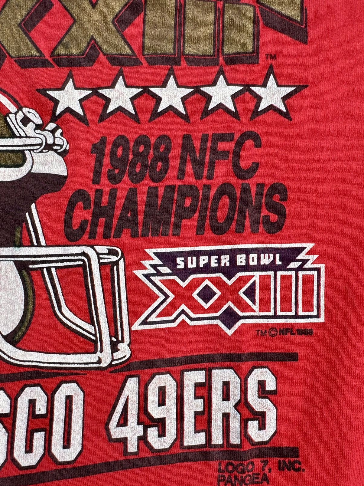 Logo 7 × NFL × Vintage 1988 San Francisco 49ers NFL Super Bowl Champions T-Shirt Size US S / EU 44-46 / 1 - 4 Thumbnail