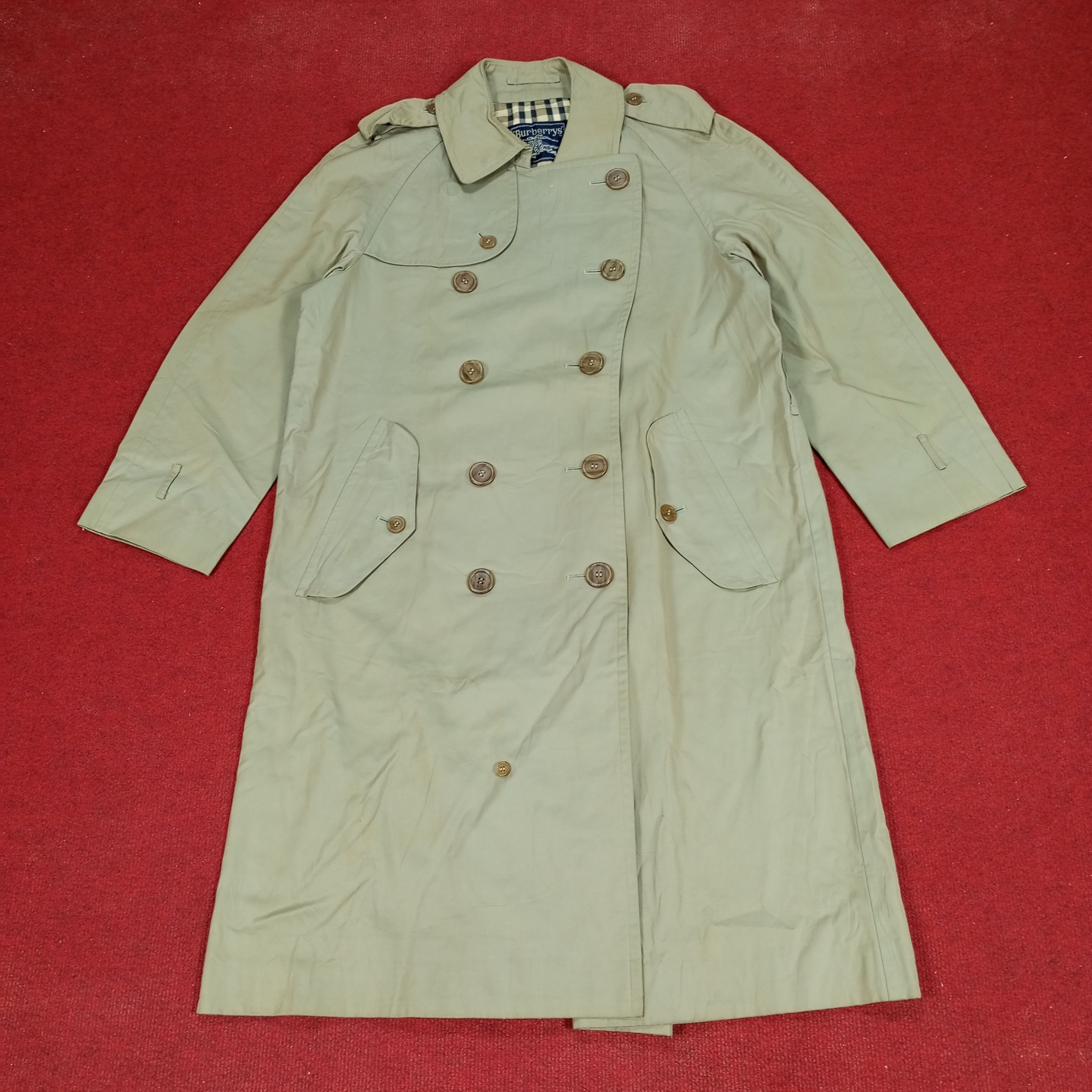 Burberry Burberrys Luxury Brand Nova Check Design Trench Jacket Size US M / EU 48-50 / 2 - 1 Thumbnail