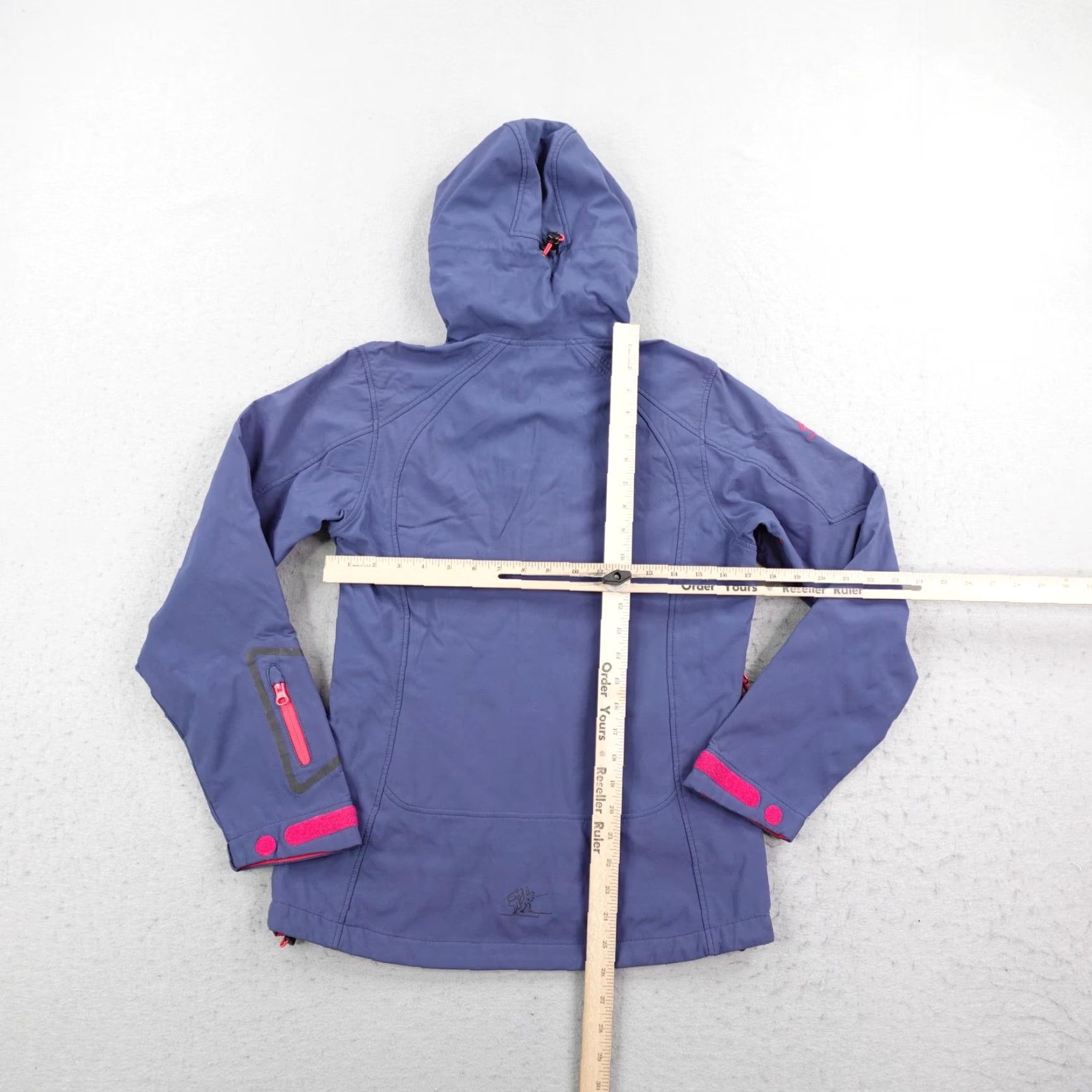 Vintage Bergans of Norway Jacket Womens Small Blue Stranda Lady Softshell Coat Parka Hooded Full Zip Pockets Waterproof Size S / US 4 / IT 40 - 7 Thumbnail