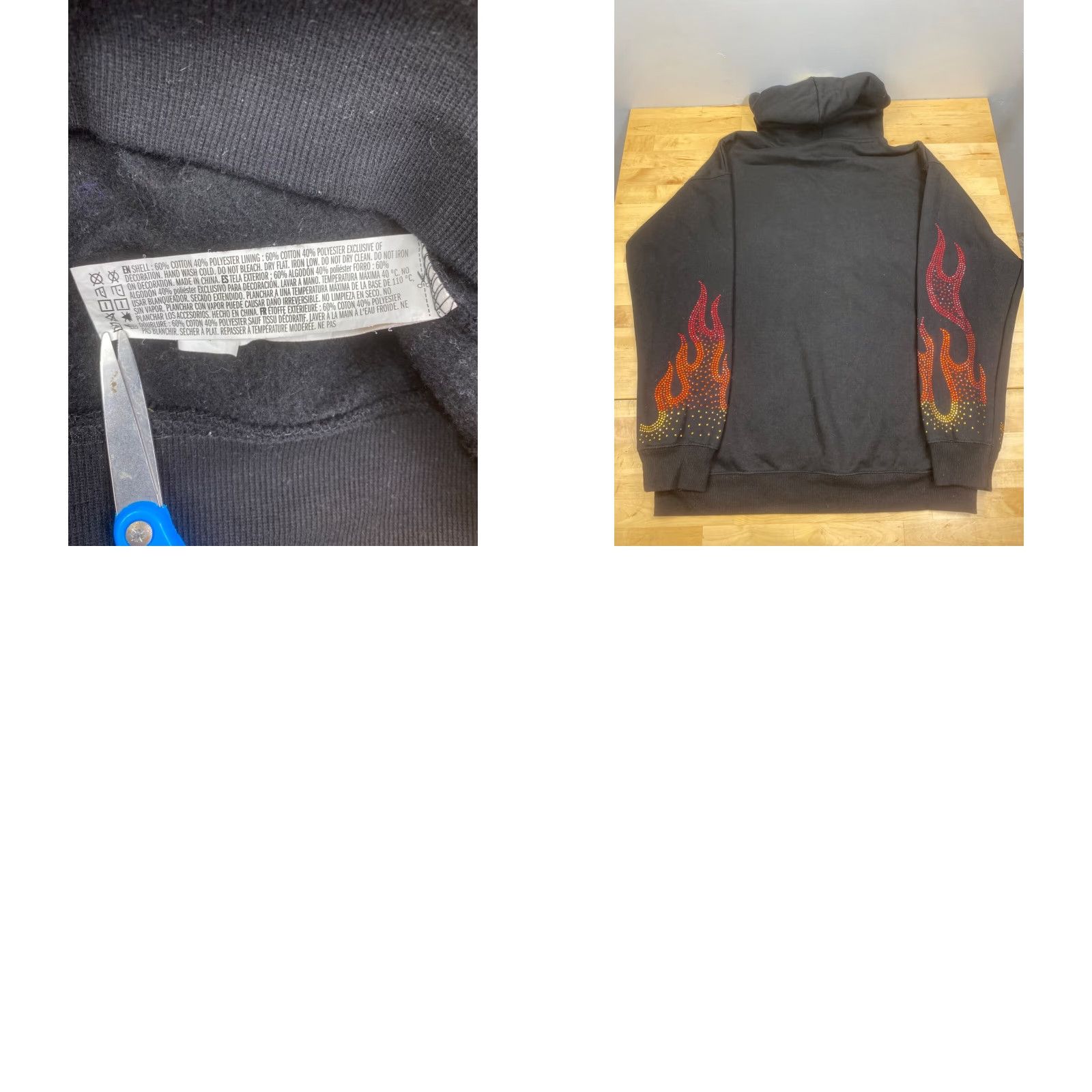 Forever 21 Forever 21 Hoodie Women M Black Pullover Hooded Lightweight | Flamin' Hot Cheetos | Bedazzled | Adult | 8093 Size M / US 6-8 / IT 42-44 - 8 Thumbnail