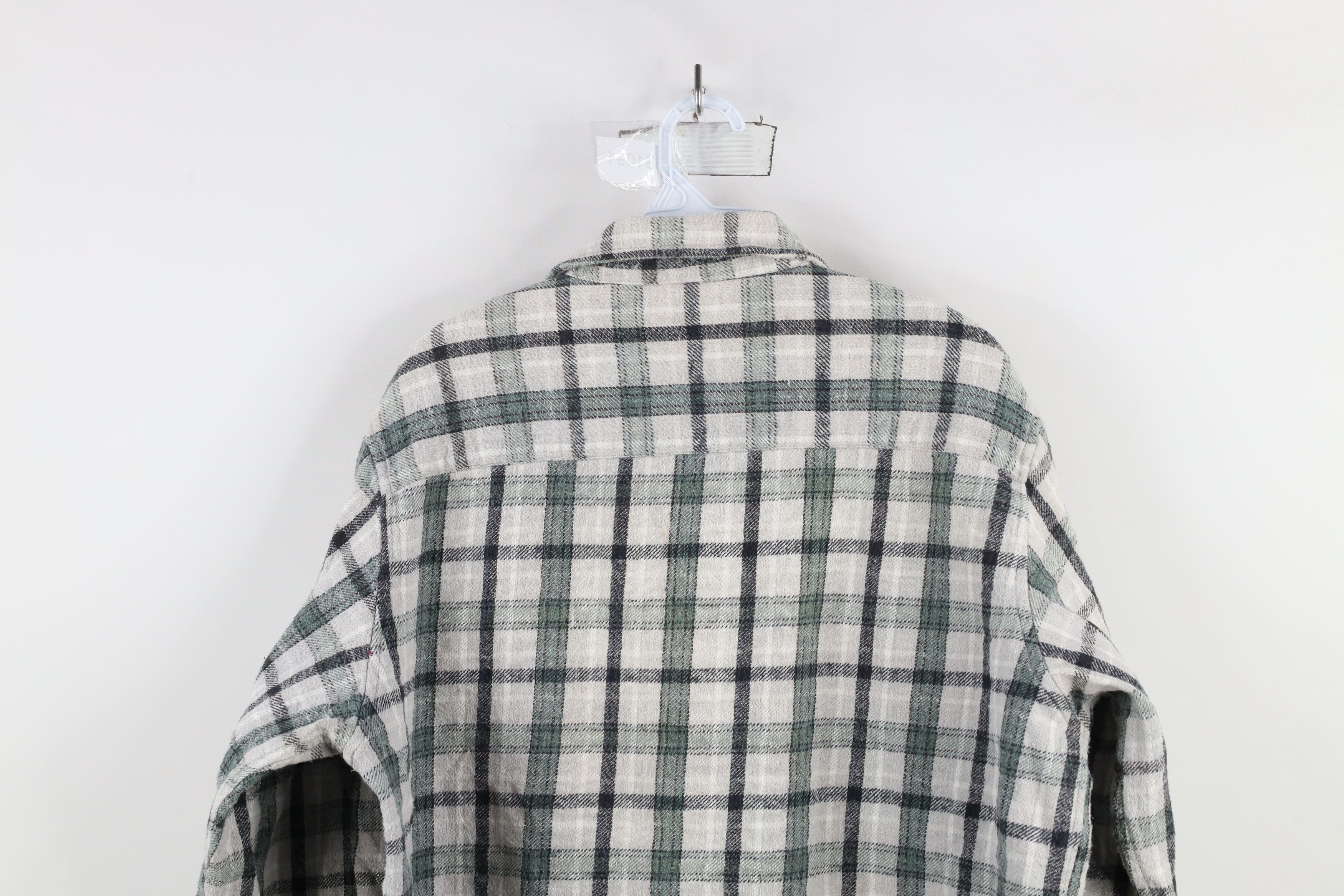 Vintage Vintage 90s Streetwear Heavyweight Button Shirt Plaid Size US L / EU 52-54 / 3 - 12 Thumbnail