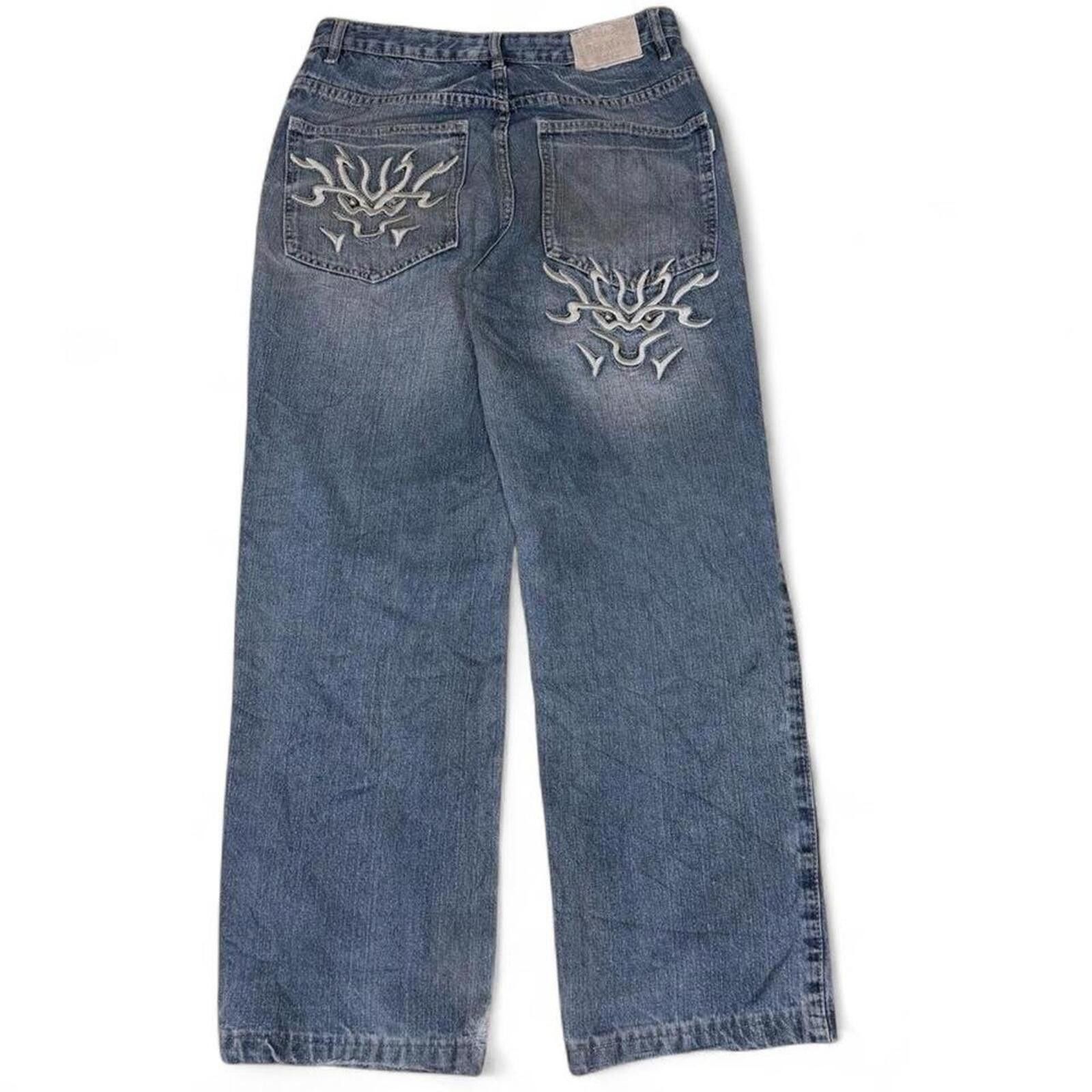True Religion Y2K BUHMMA BAGGY STYLE COOL EMBROIDERY DESIGN DENIM JEANS Size US 30 / EU 46 - 1 Thumbnail