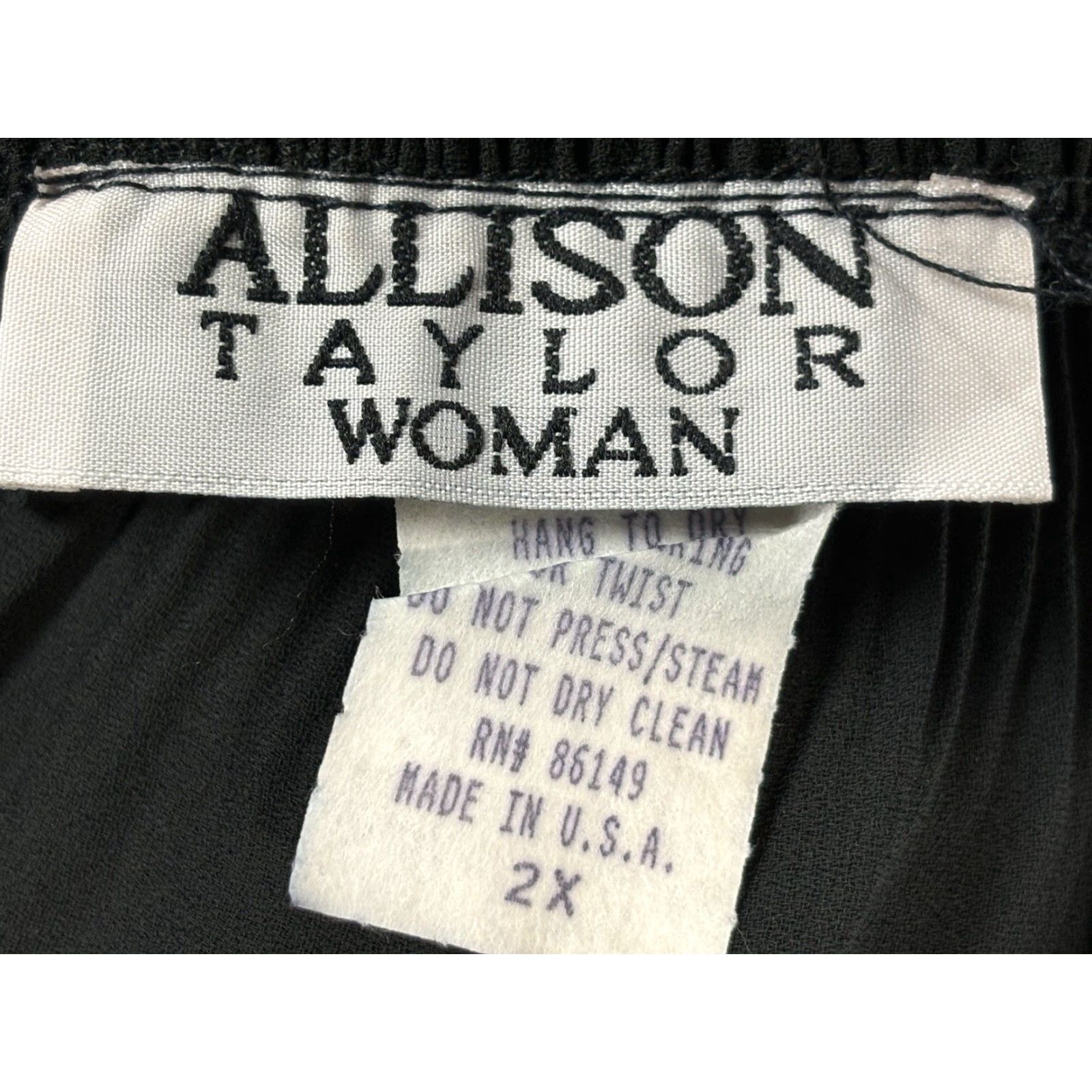 Vintage VINTAGE Allison Taylor Skirt Maxi 2X Plus Black Accordion Pleated Pull On Stretch Long Women Skirt Size 40" / US 18 - 6 Thumbnail