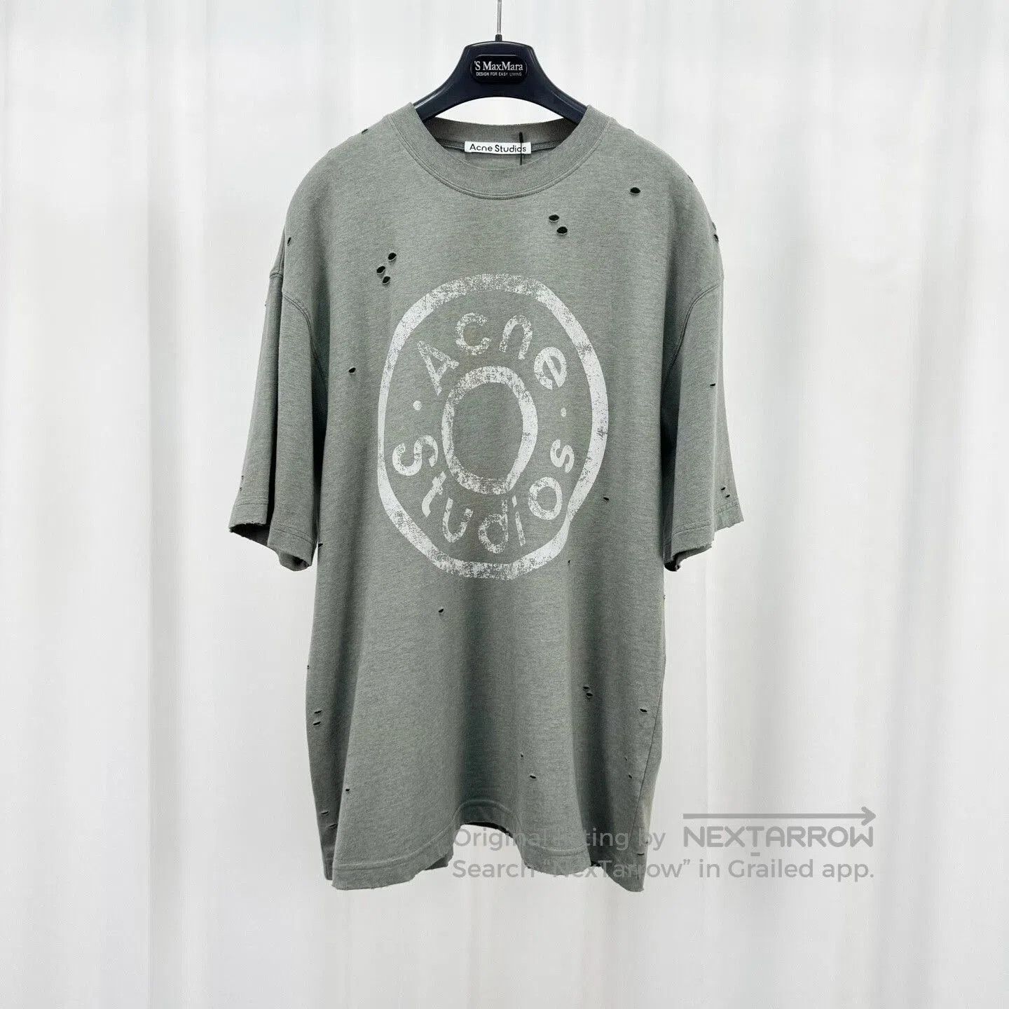 Acne Studios acne studios distressed letter short sleeve t-shirt. Size US S / EU 44-46 / 1 - 1 Thumbnail