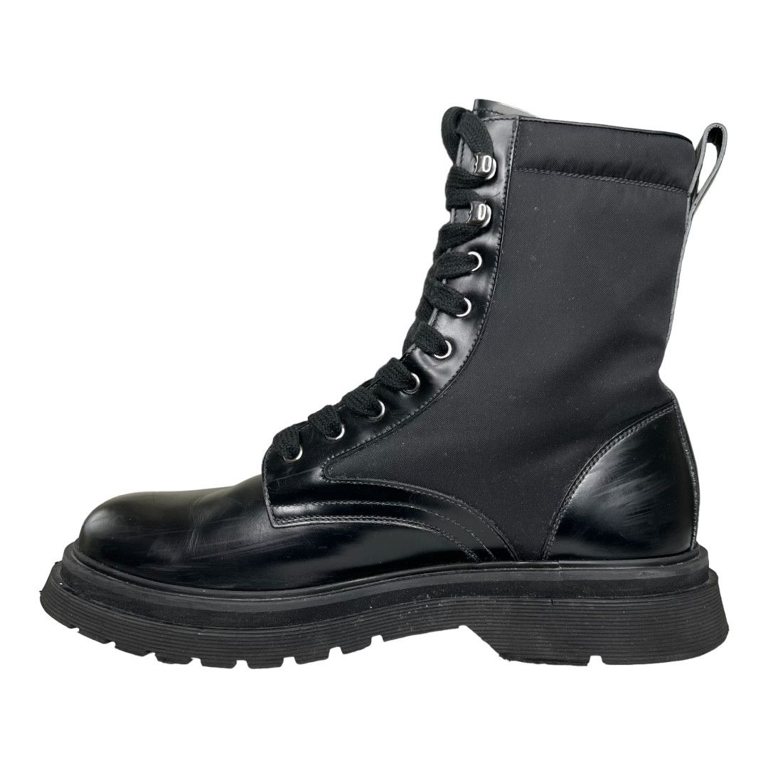 Prada Prada Brushed Rois Leather and Nylon Lug Sole Combat Boots Size US 9.5 / EU 42-43 - 7 Thumbnail