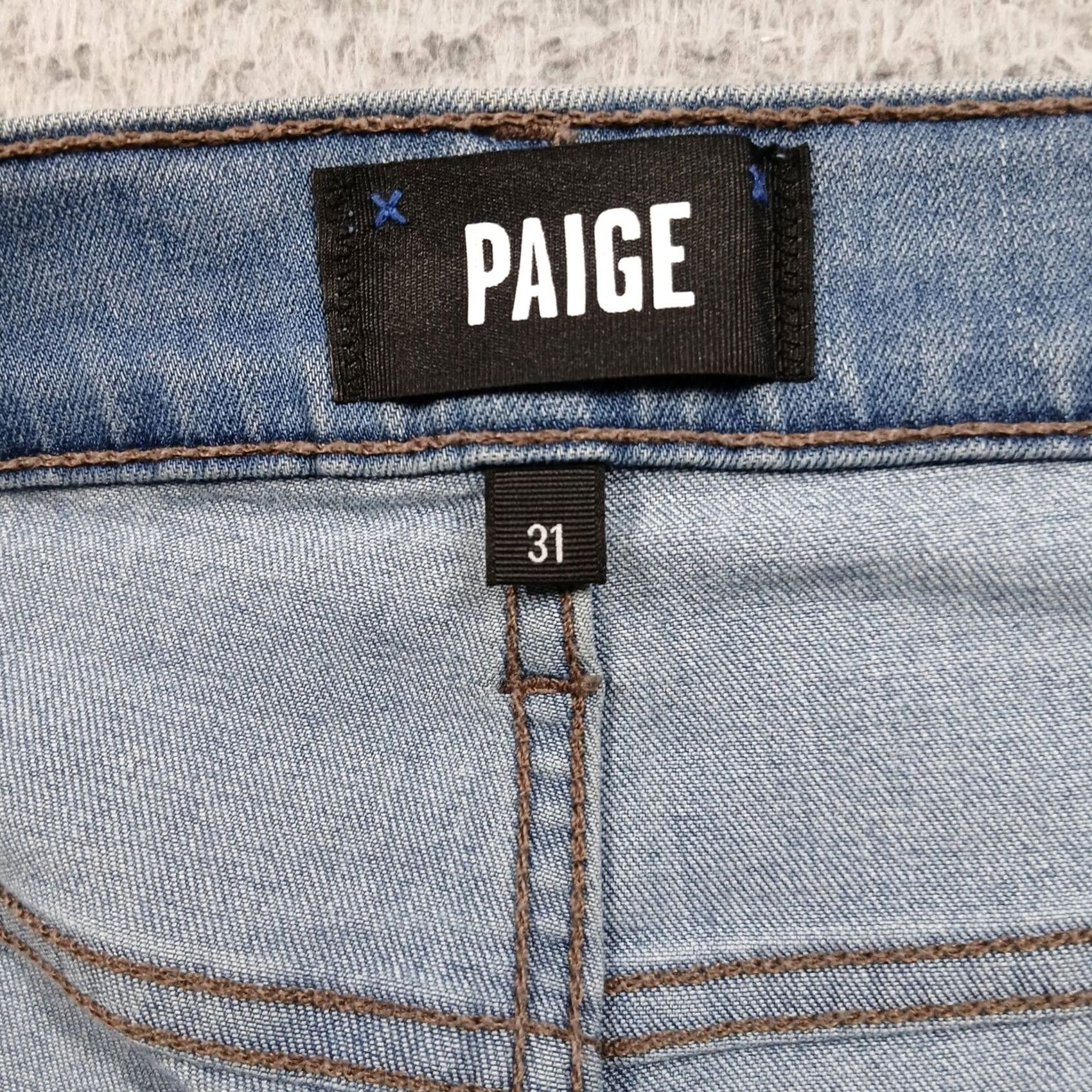 Paige PAIGE Federal Slim Straight Jeans Men's 31 Burnett Blue Rayon Blend EUC Size US 31 - 4 Thumbnail