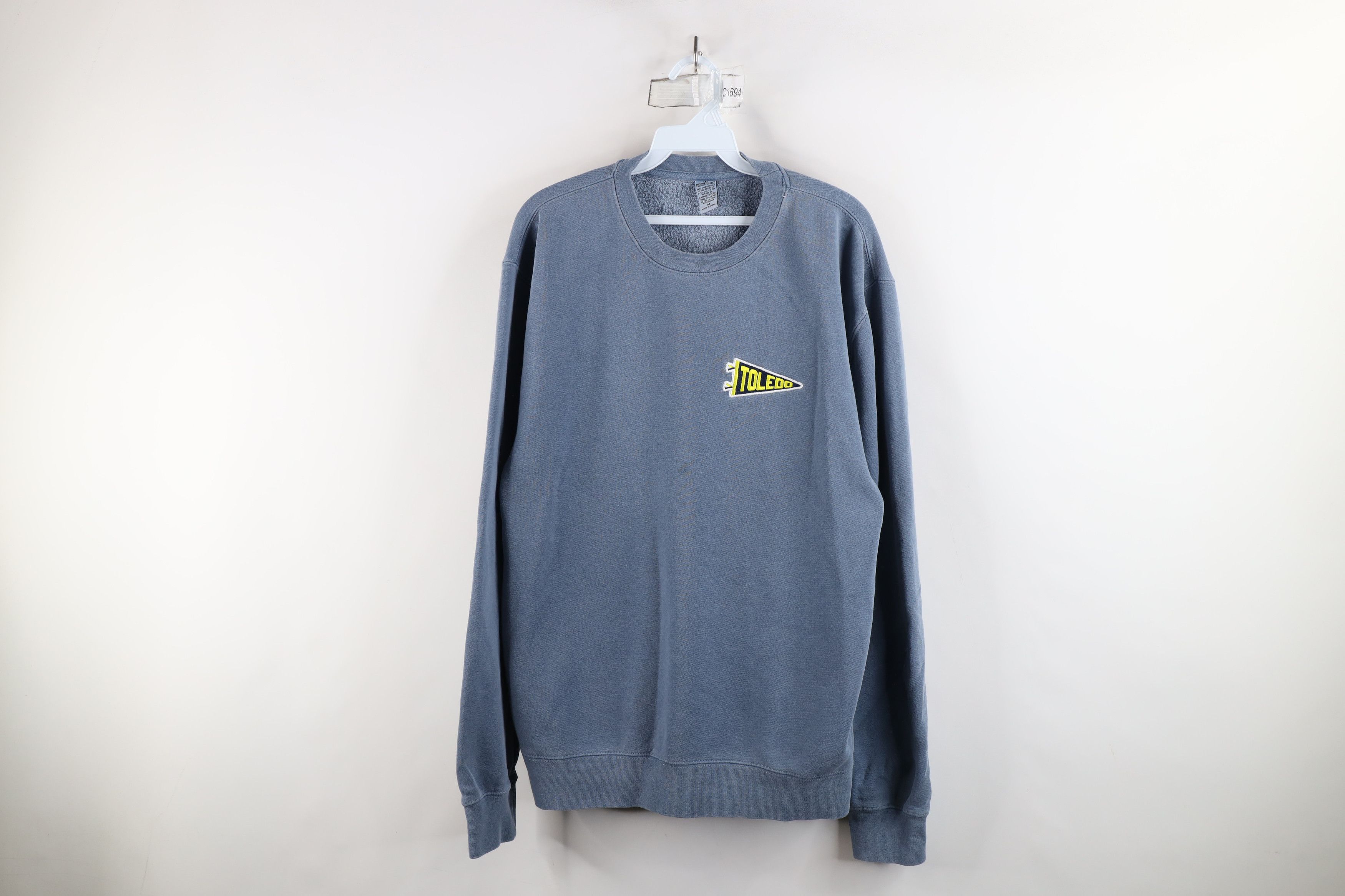Vintage Vintage 90s Pennant University of Toledo Sweatshirt Blue Size US M / EU 48-50 / 2 - 1 Thumbnail