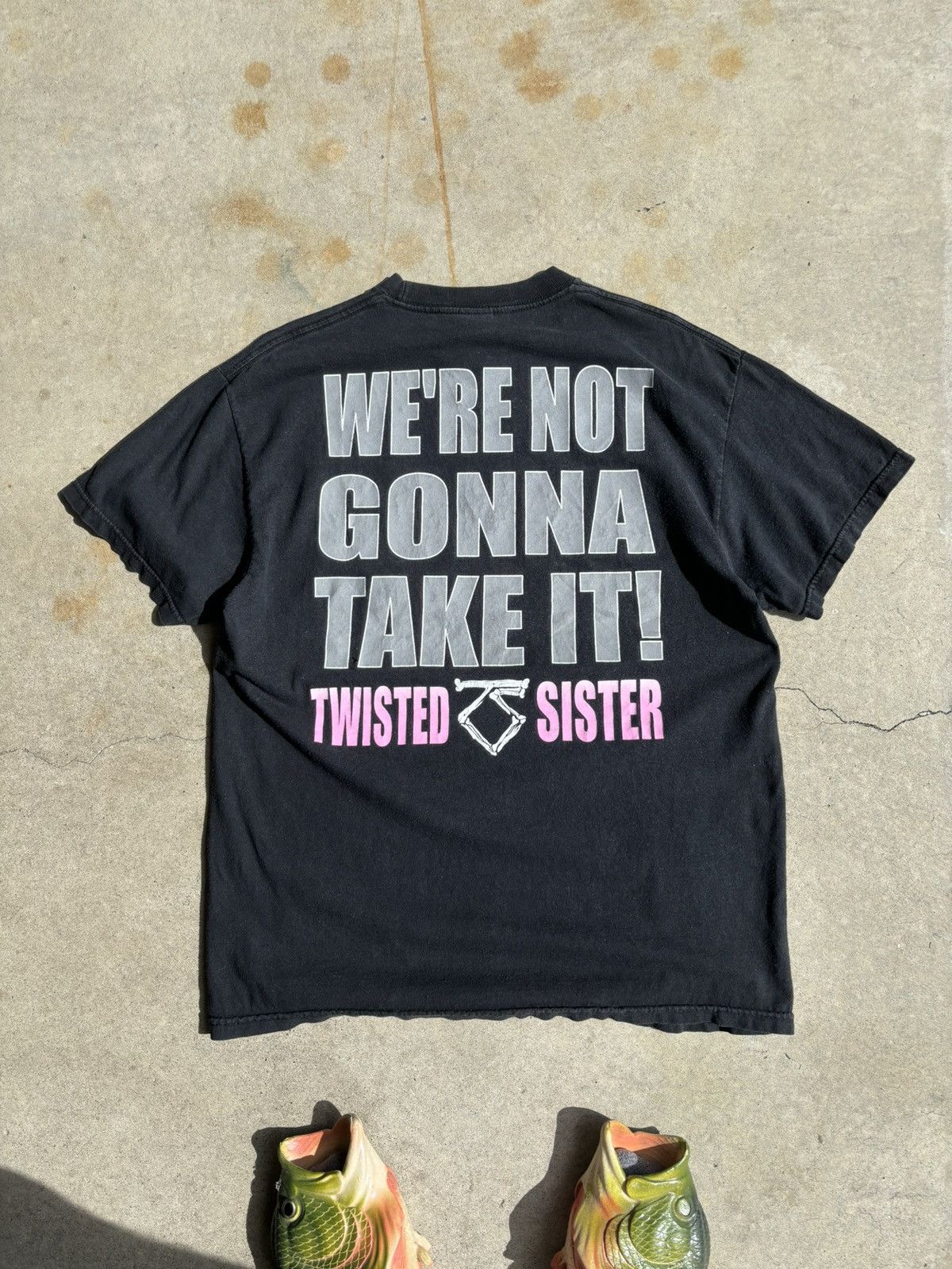 Band Tees × Vintage Crazy Twisted Sister 80s Grunge Rock Faded Two Side Tee Size US L / EU 52-54 / 3 - 3 Thumbnail