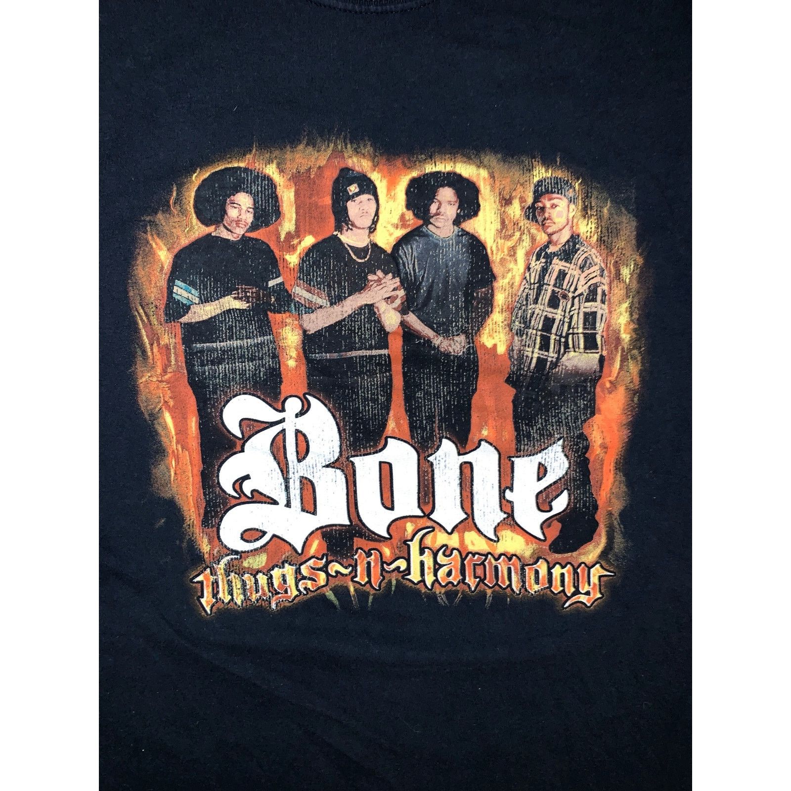 Other × Rap Tees Bone Thugs N Harmony Rap Tee Black M Flames Graphic Size US M / EU 48-50 / 2 - 1 Thumbnail
