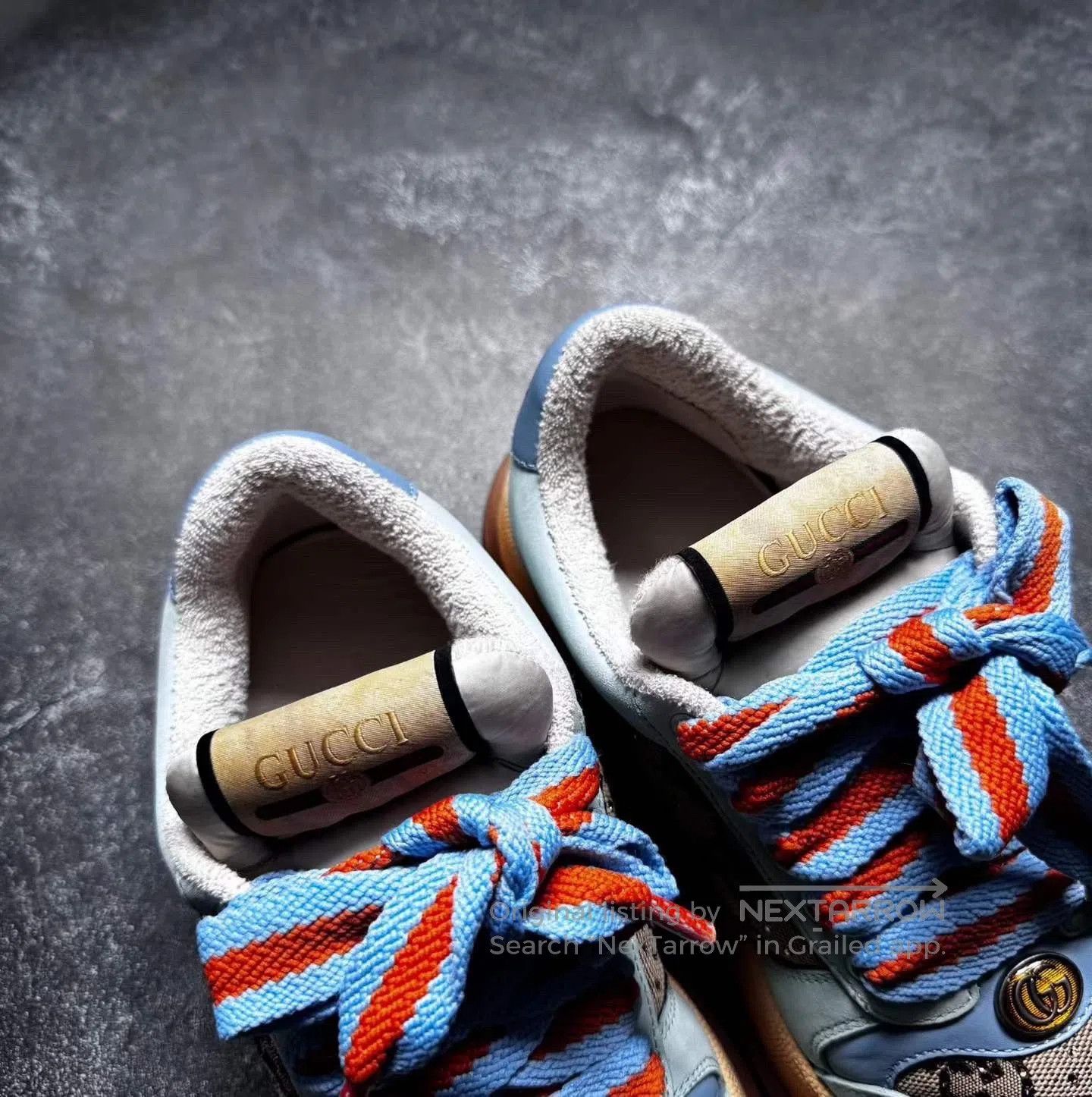 Gucci Gucci Platform Distressed Sneakers Brown Blue. Size US 4.5 / IT 34.5 - 5 Thumbnail