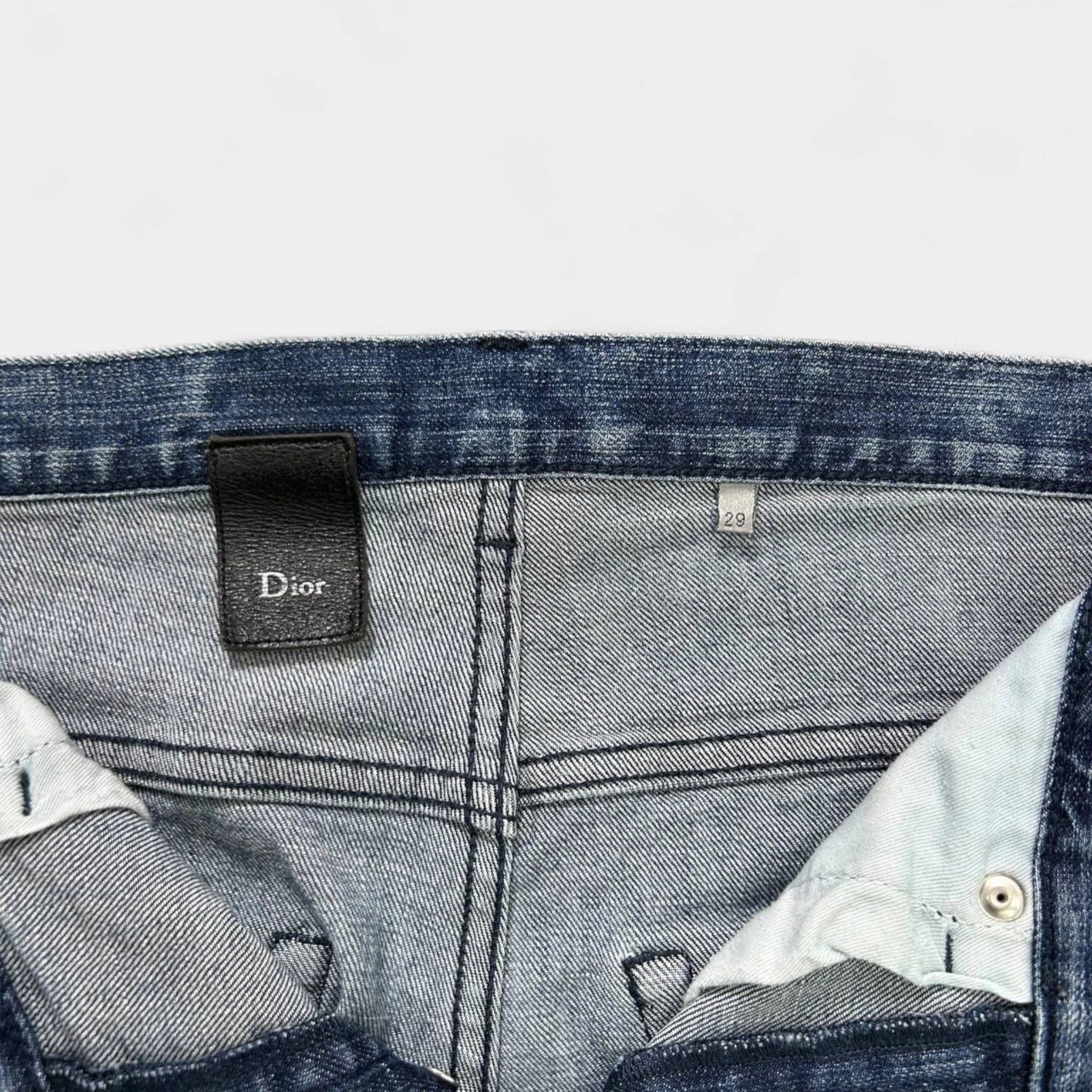 Dior Dior 2000s Skinny Blue Denim Jeans Size US 29 - 3 Thumbnail