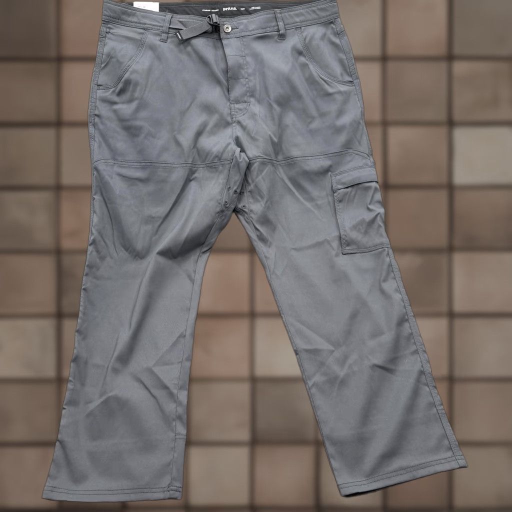Prana prAna Stretch Zion Standard Pant Mens 38x28 Gray Nylon Hiking Outdoor Pants Size US 38 / EU 54 - 1 Thumbnail