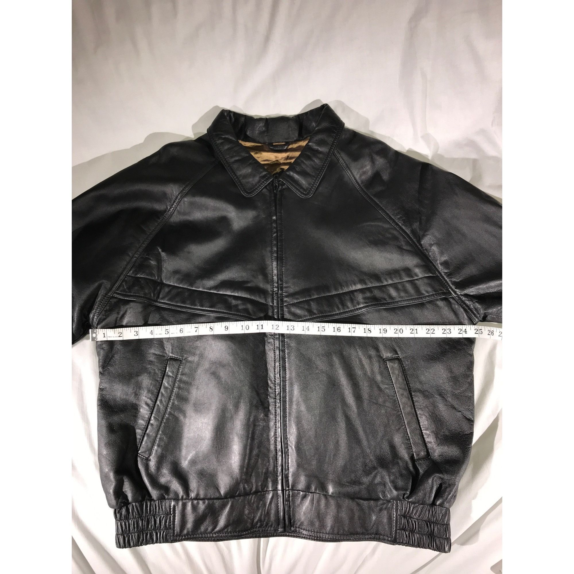 Vintage Watershed by William Harry Black Lamb Skin Leather Jacket Size US XL / EU 56 / 4 - 7 Thumbnail