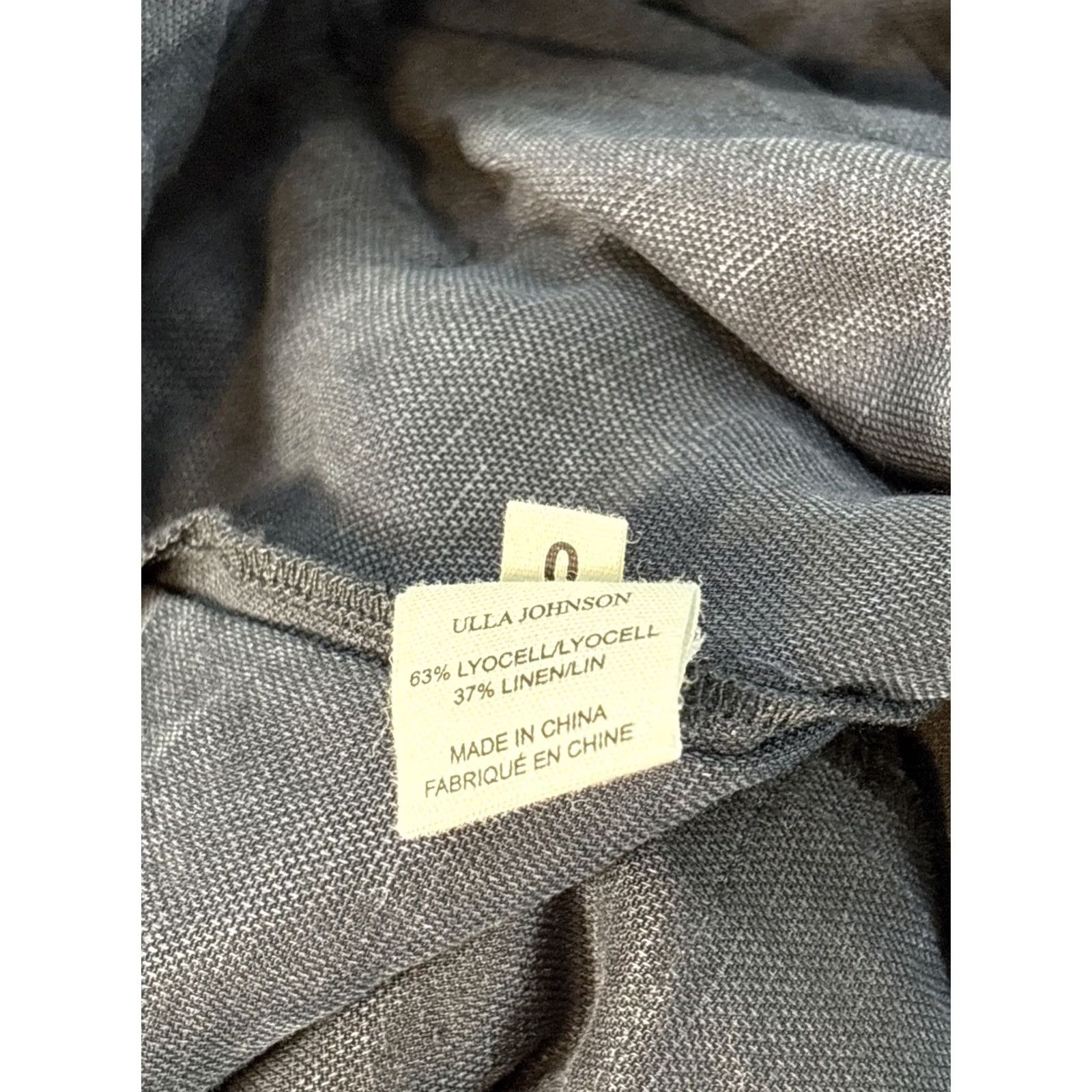 Ulla Johnson Ulla Johnson Drop Crotch Pants Sz 0 Gray Harem Paper Bag Drawstring Crop Linen Size 25" / US 0 / IT 36 - 7 Thumbnail